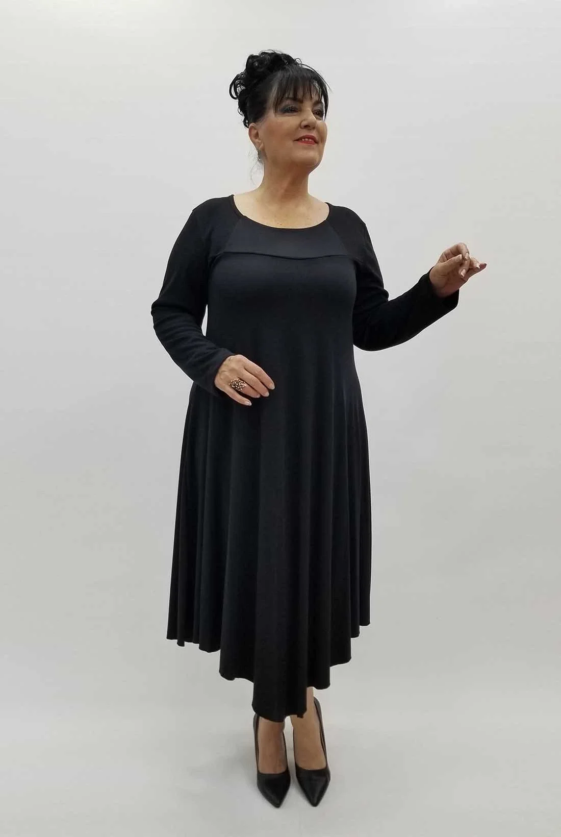 Miraggio Büyük Beden Elbise 4295 SİYAH