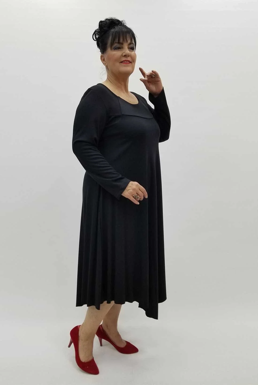 Miraggio Büyük Beden Elbise 4295 SİYAH