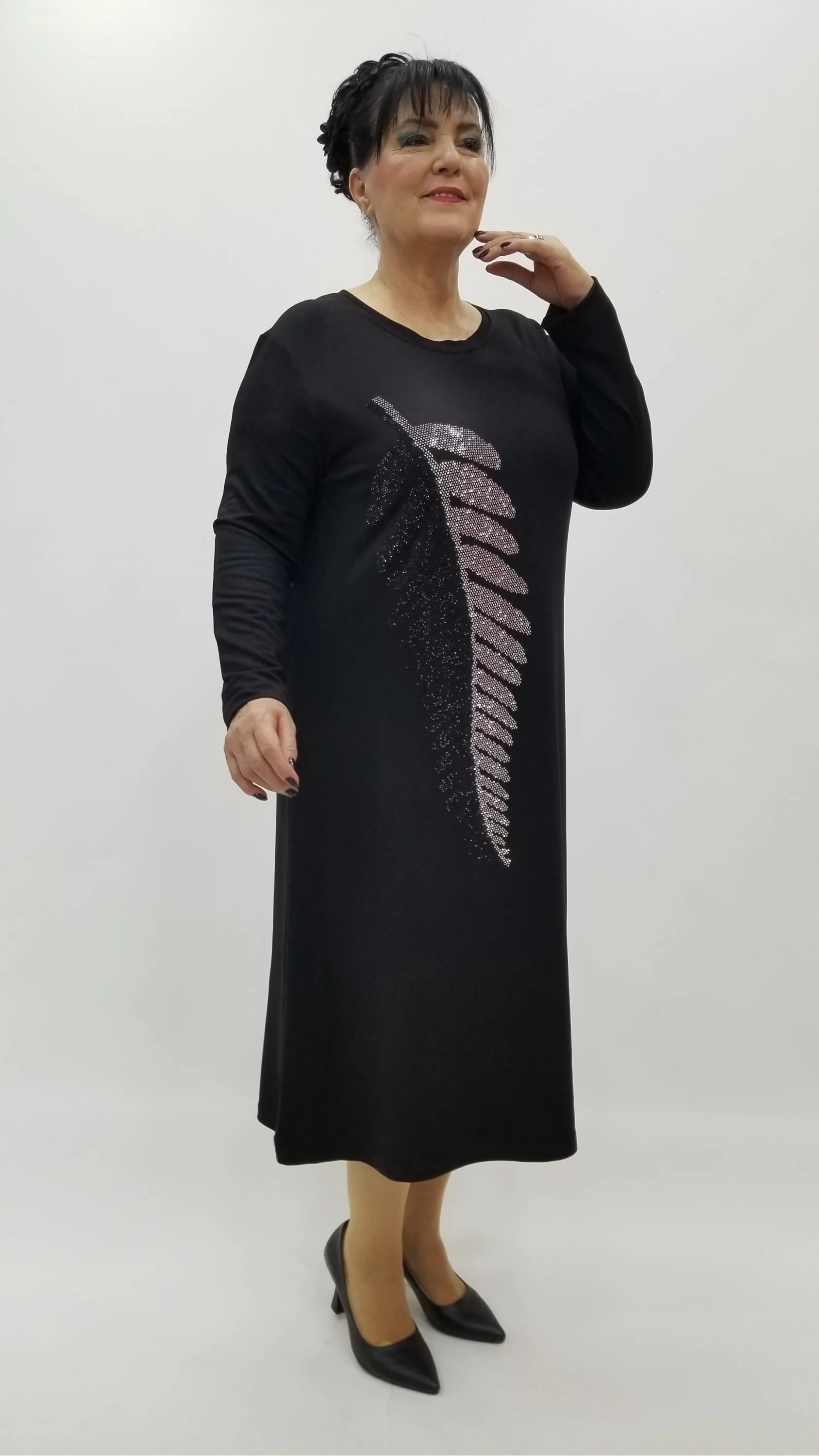 Miraggio Büyük Beden Elbise 4326 SİYAH