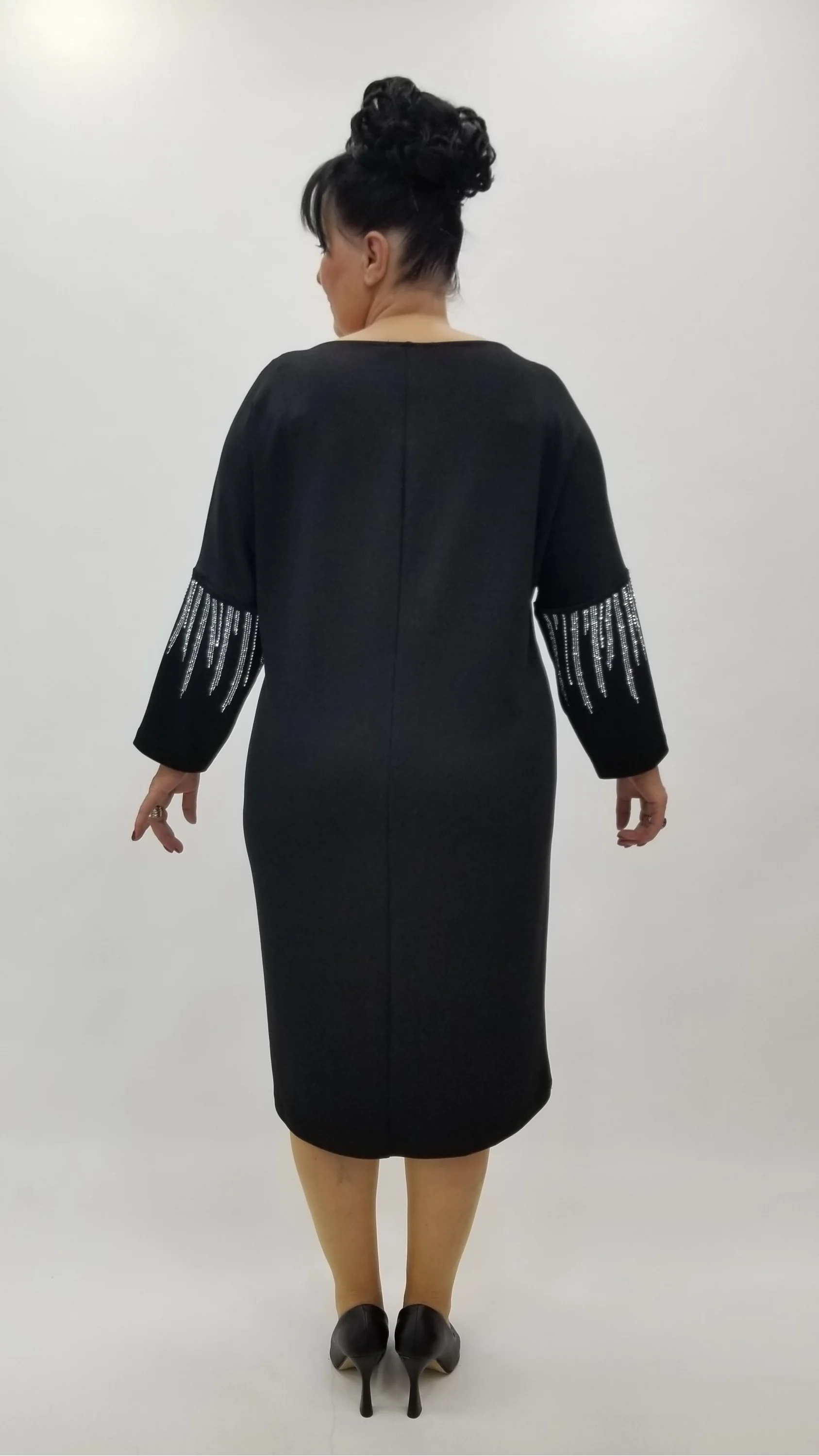 Miraggio Büyük Beden Elbise 4328 SİYAH