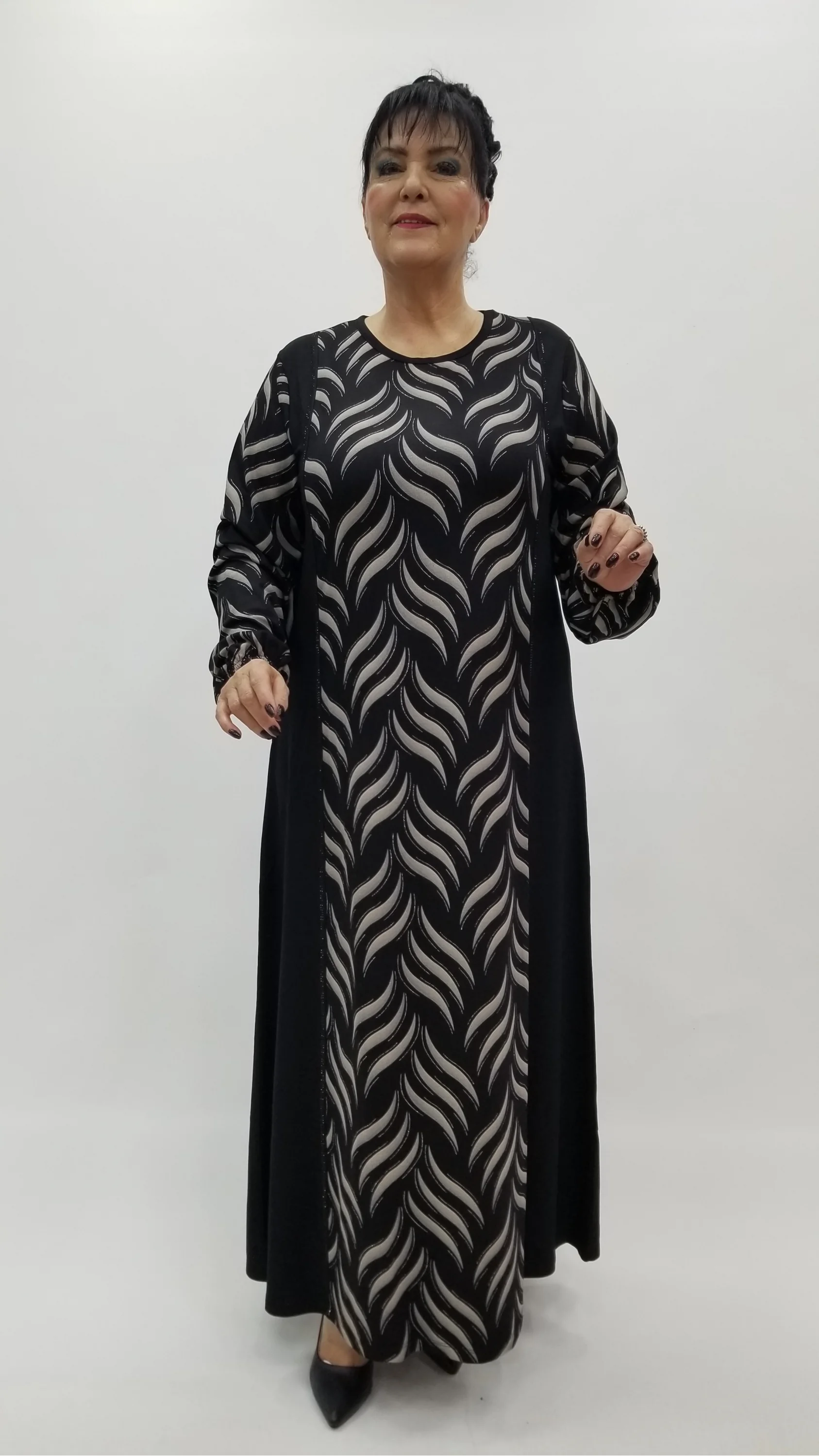 Miraggio Büyük Beden Elbise 4336 SİYAH