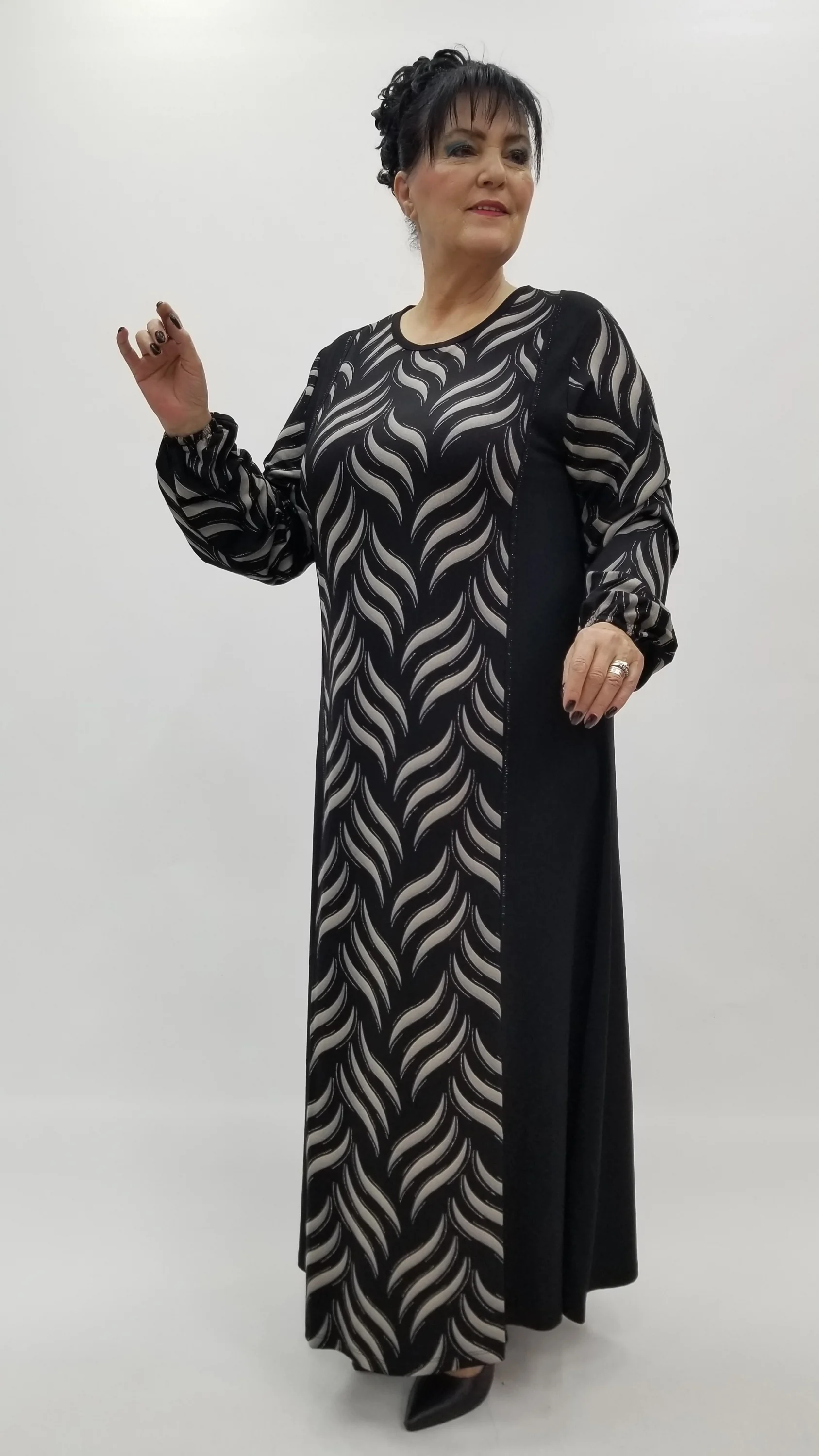 Miraggio Büyük Beden Elbise 4336 SİYAH