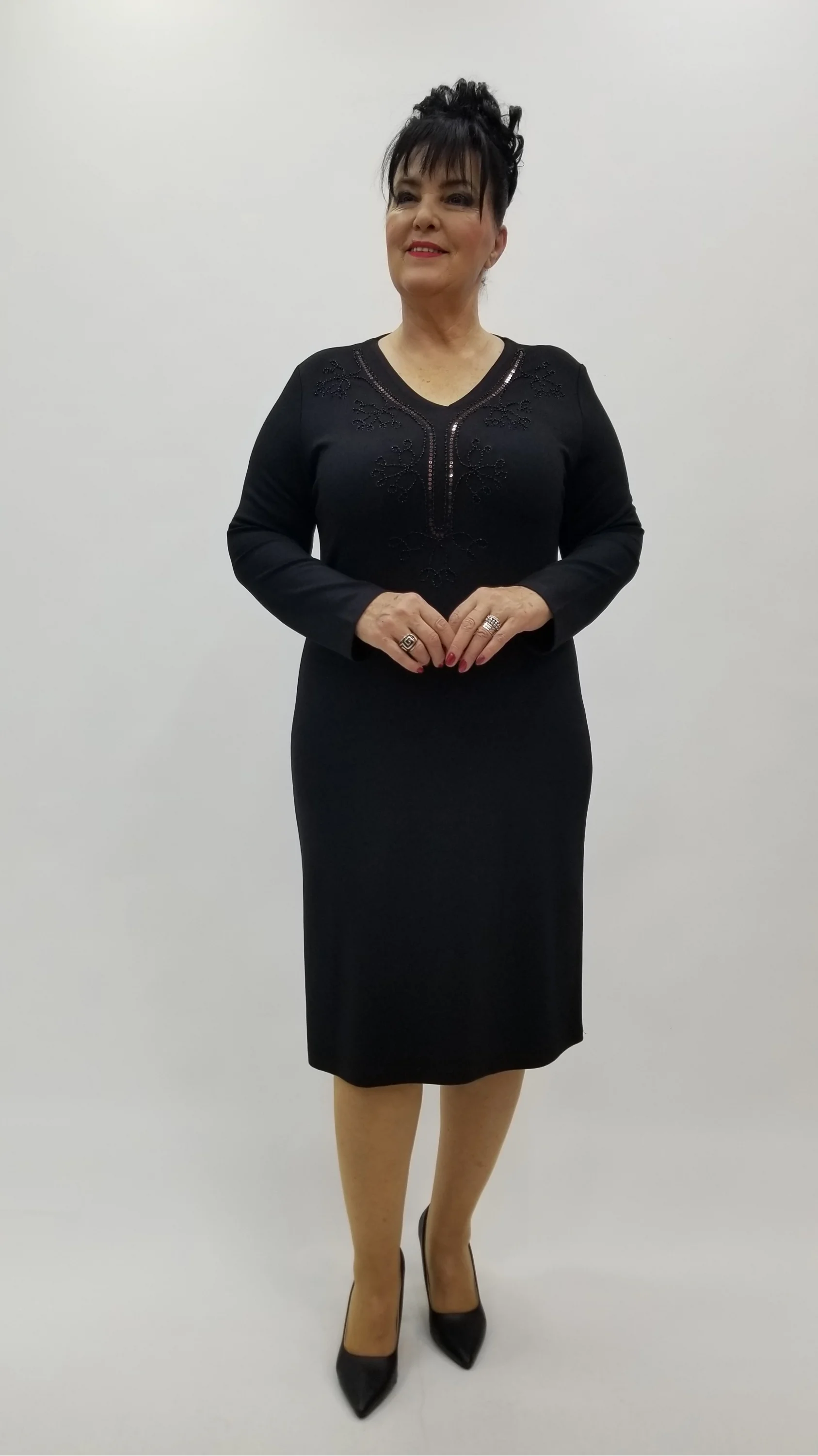 Miraggio Büyük Beden Elbise 4345 SİYAH