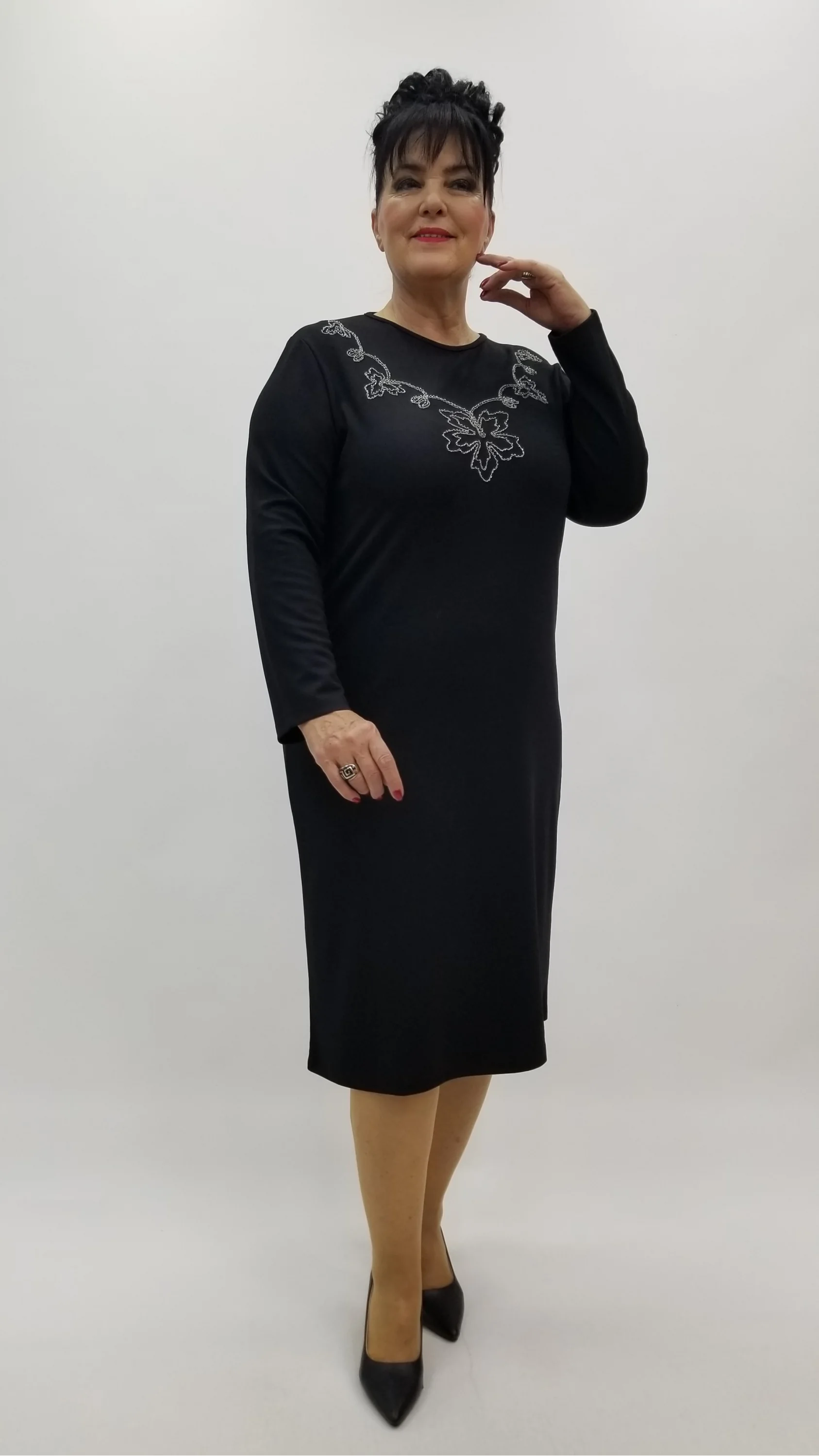 Miraggio Büyük Beden Elbise 4346 SİYAH