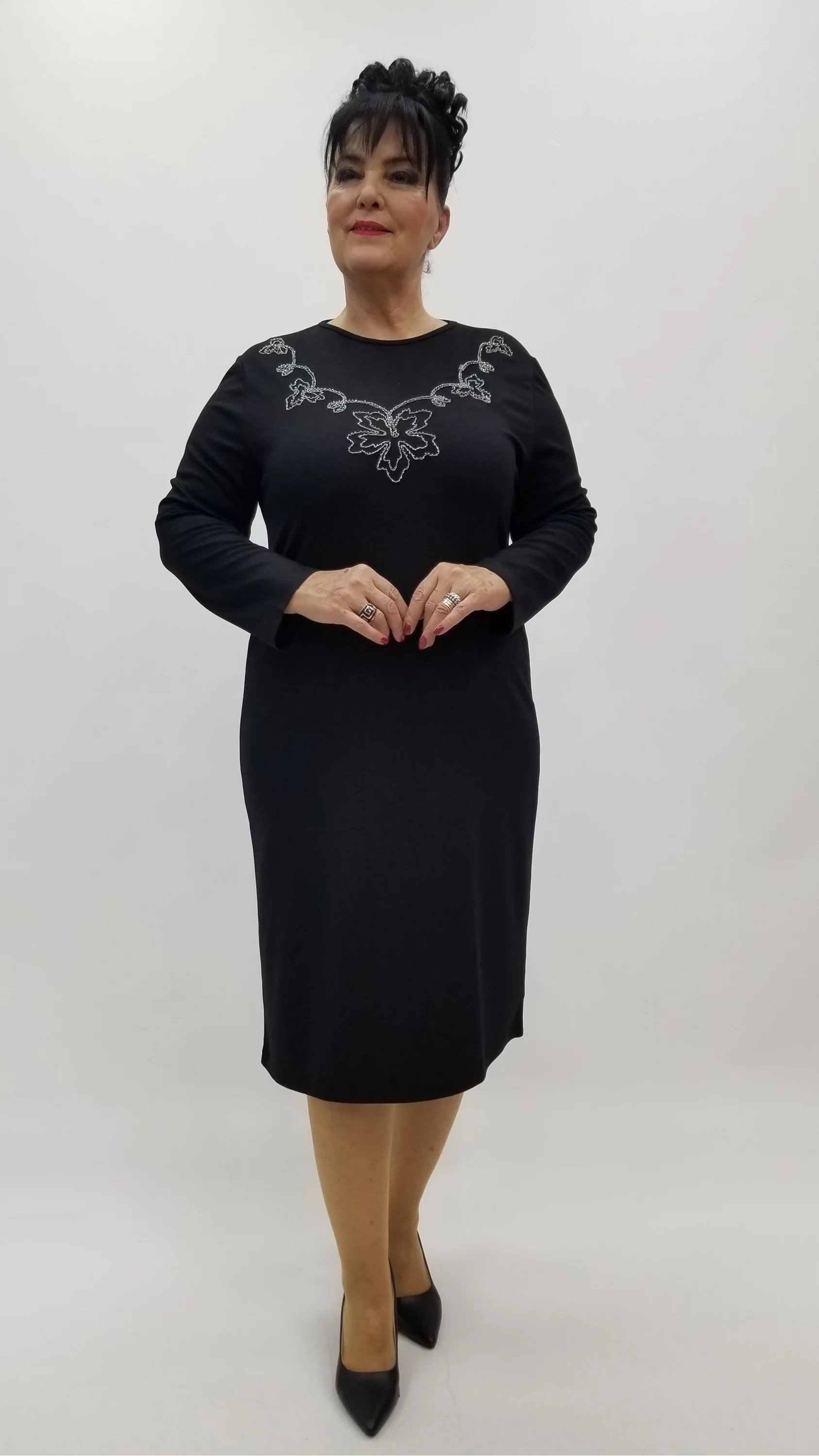 Miraggio Büyük Beden Elbise 4346 SİYAH