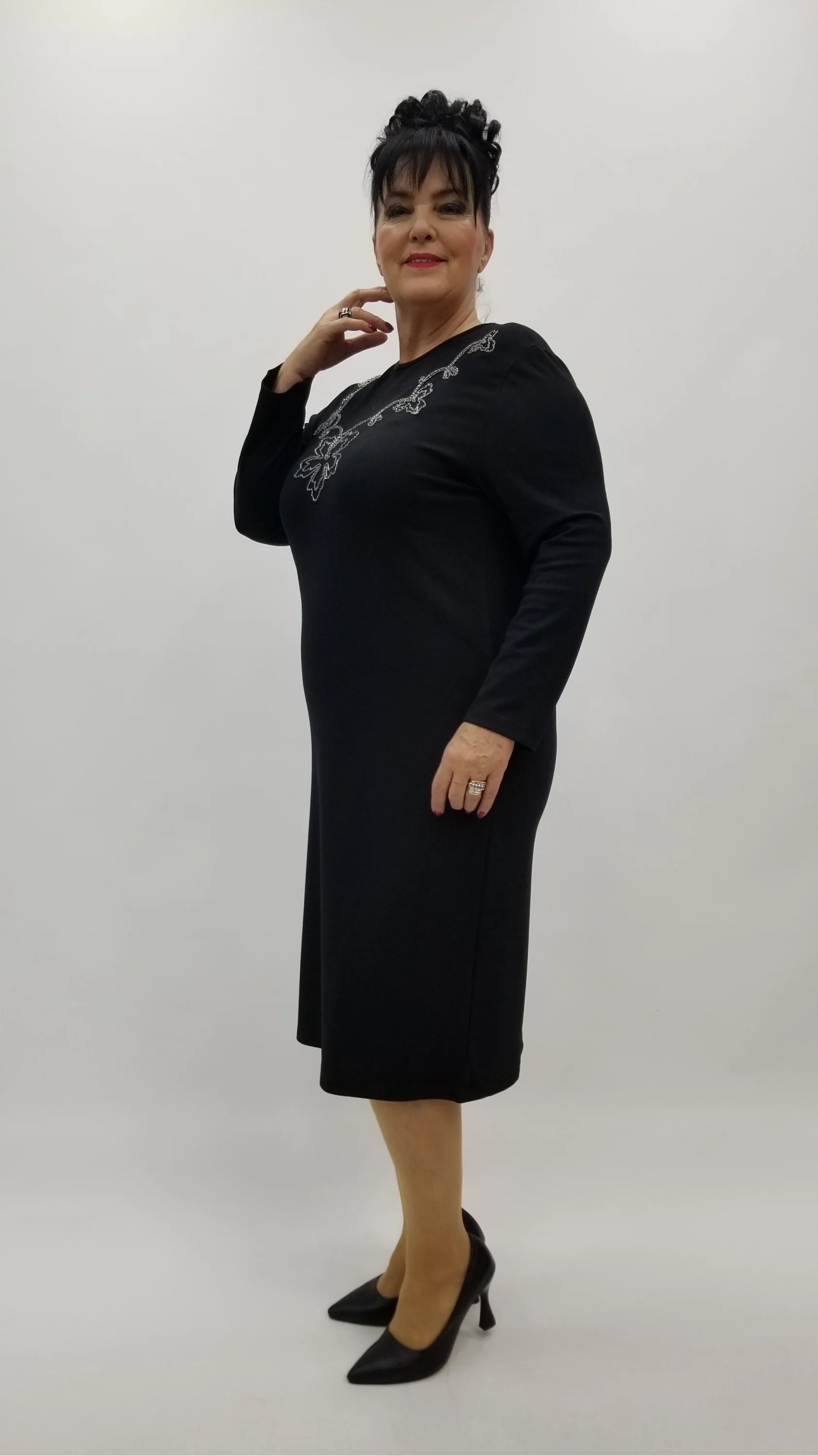 Miraggio Büyük Beden Elbise 4346 SİYAH