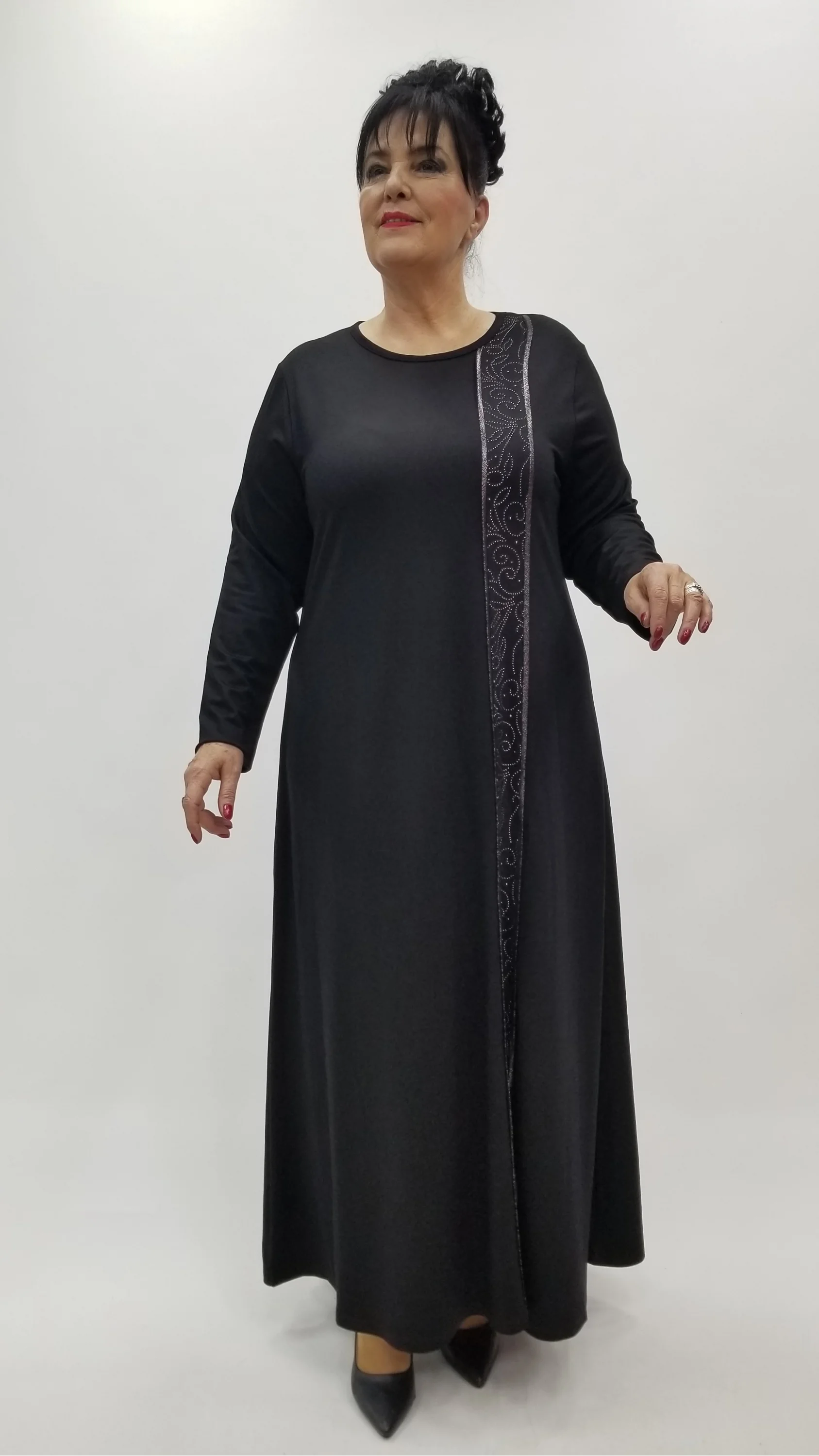 Miraggio Büyük Beden Elbise 4348 SİYAH