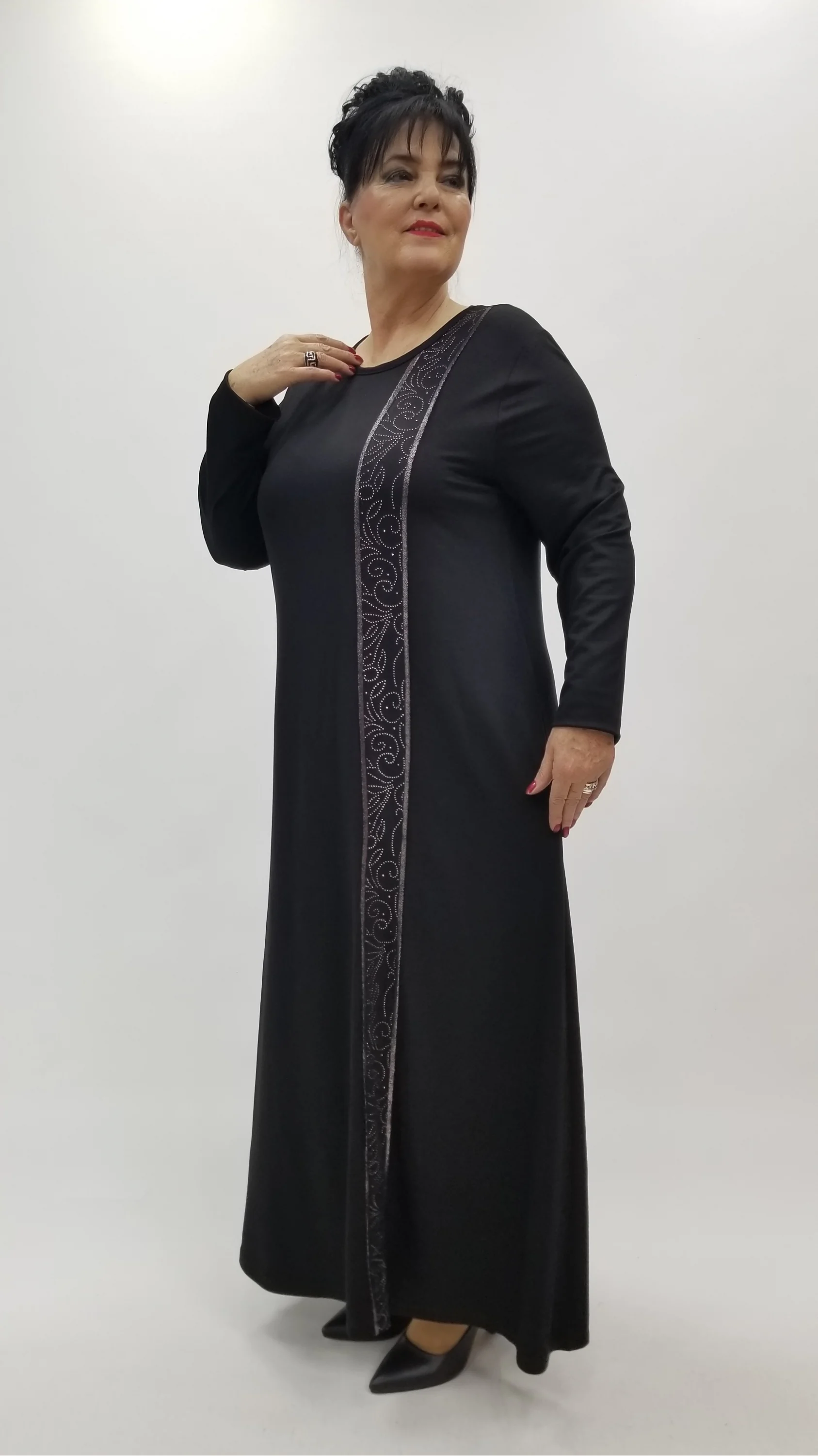 Miraggio Büyük Beden Elbise 4348 SİYAH