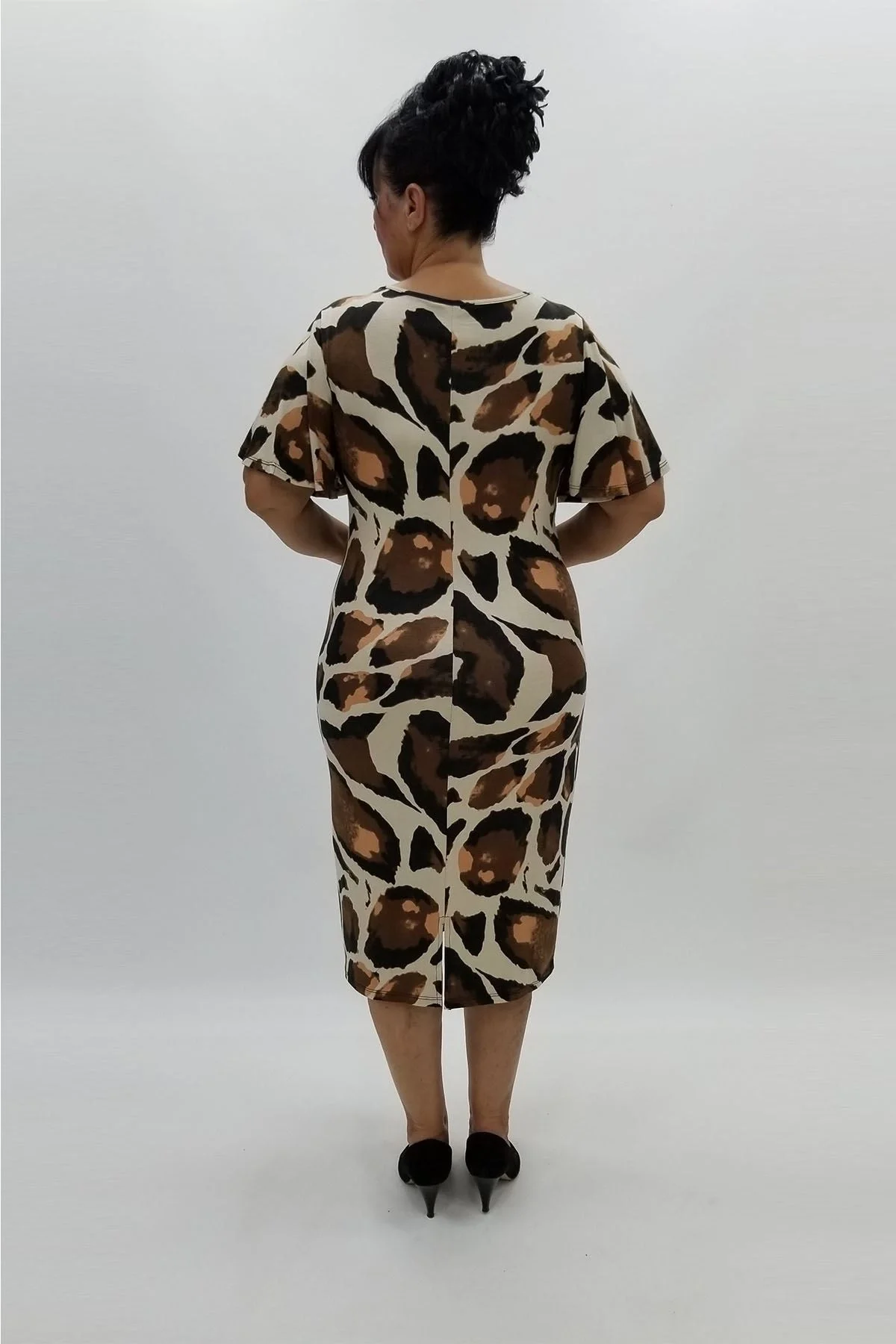 Miraggio Büyük Beden Elbise 97590 KAHVE