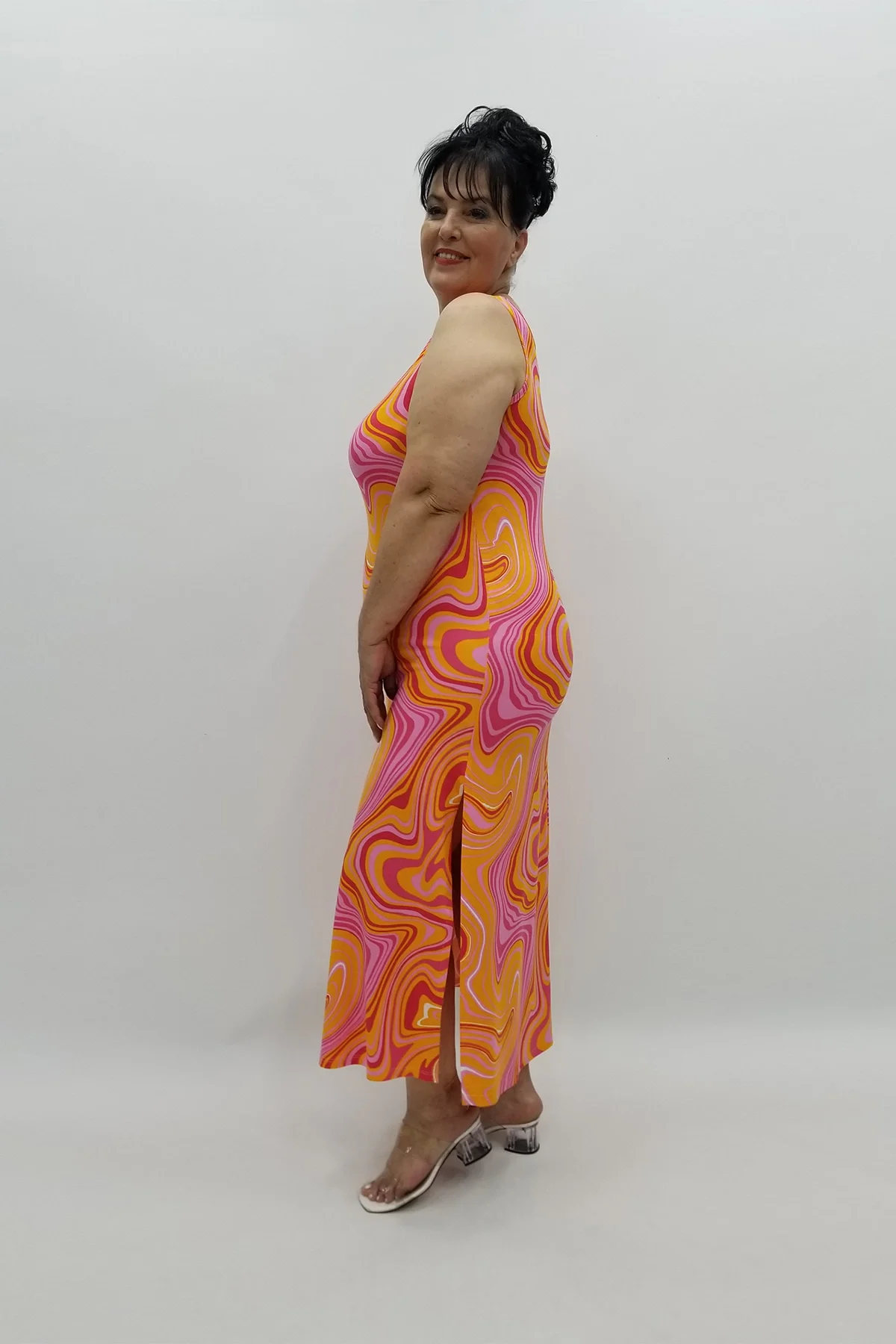 Miraggio Büyük Beden Elbise 97743 ORANJ