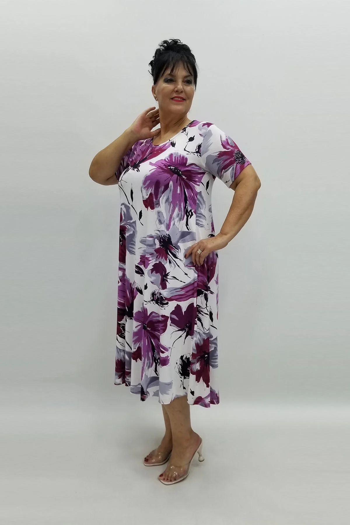 Miraggio Büyük Beden Elbise 97935 MÜRDÜM