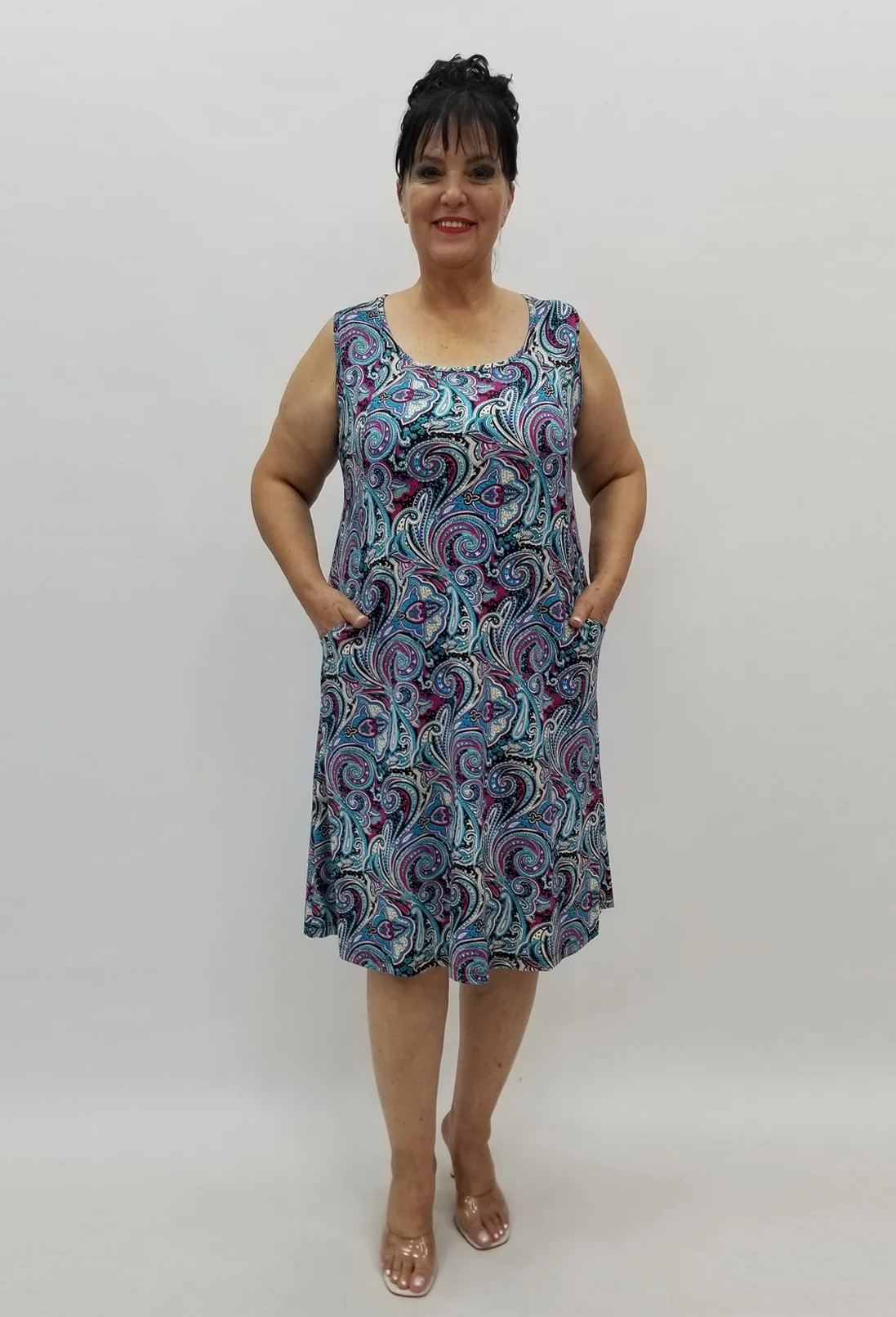 Miraggio Büyük Beden Elbise 97974 MAVİ