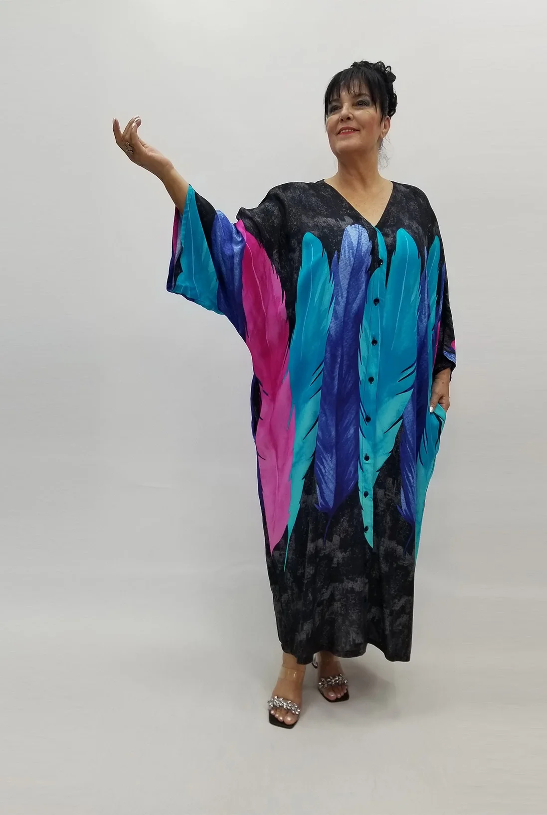 Miraggio Büyük Beden Elbise 98472 SİYAH