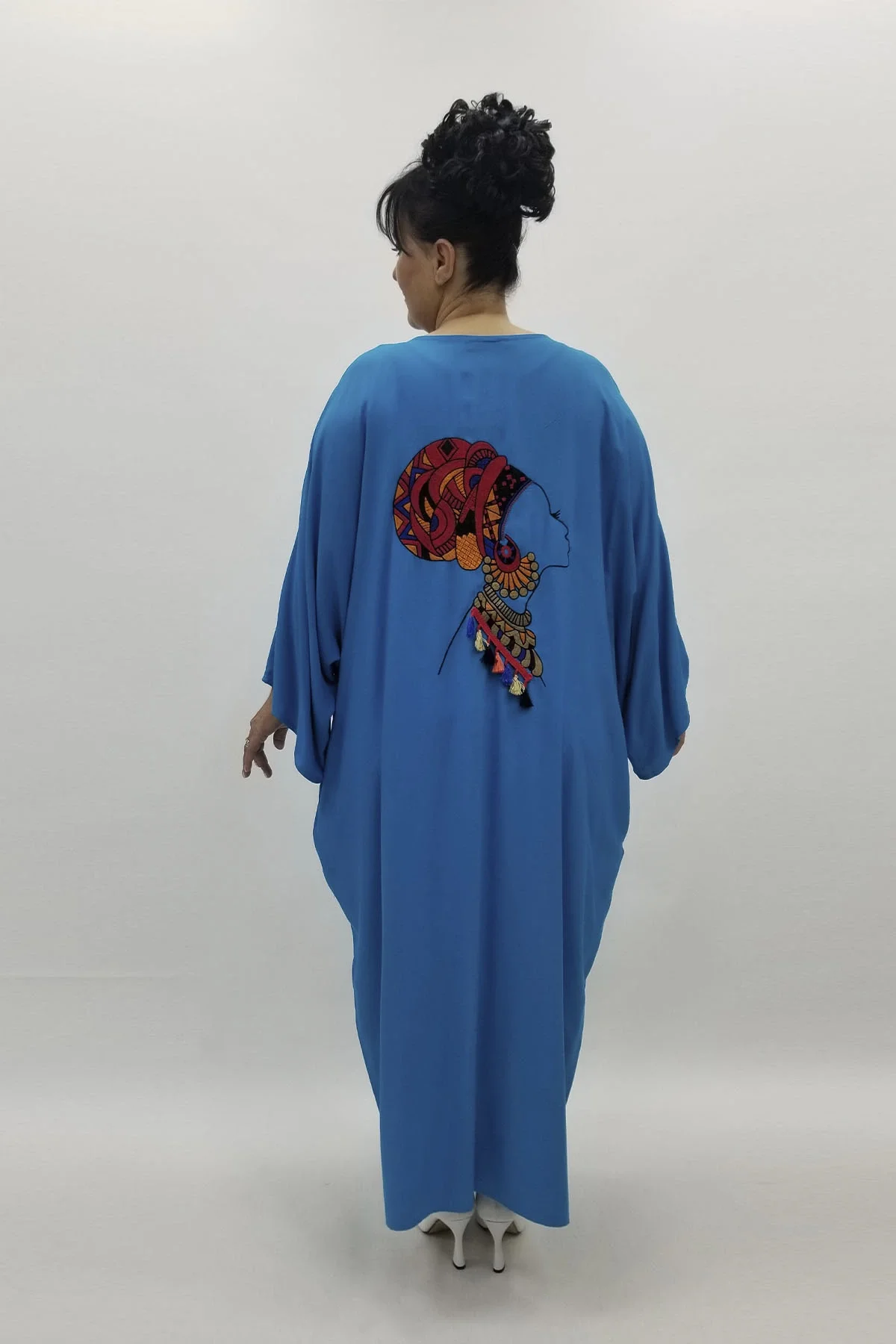 Miraggio Büyük Beden Elbise 98475 MAVİ