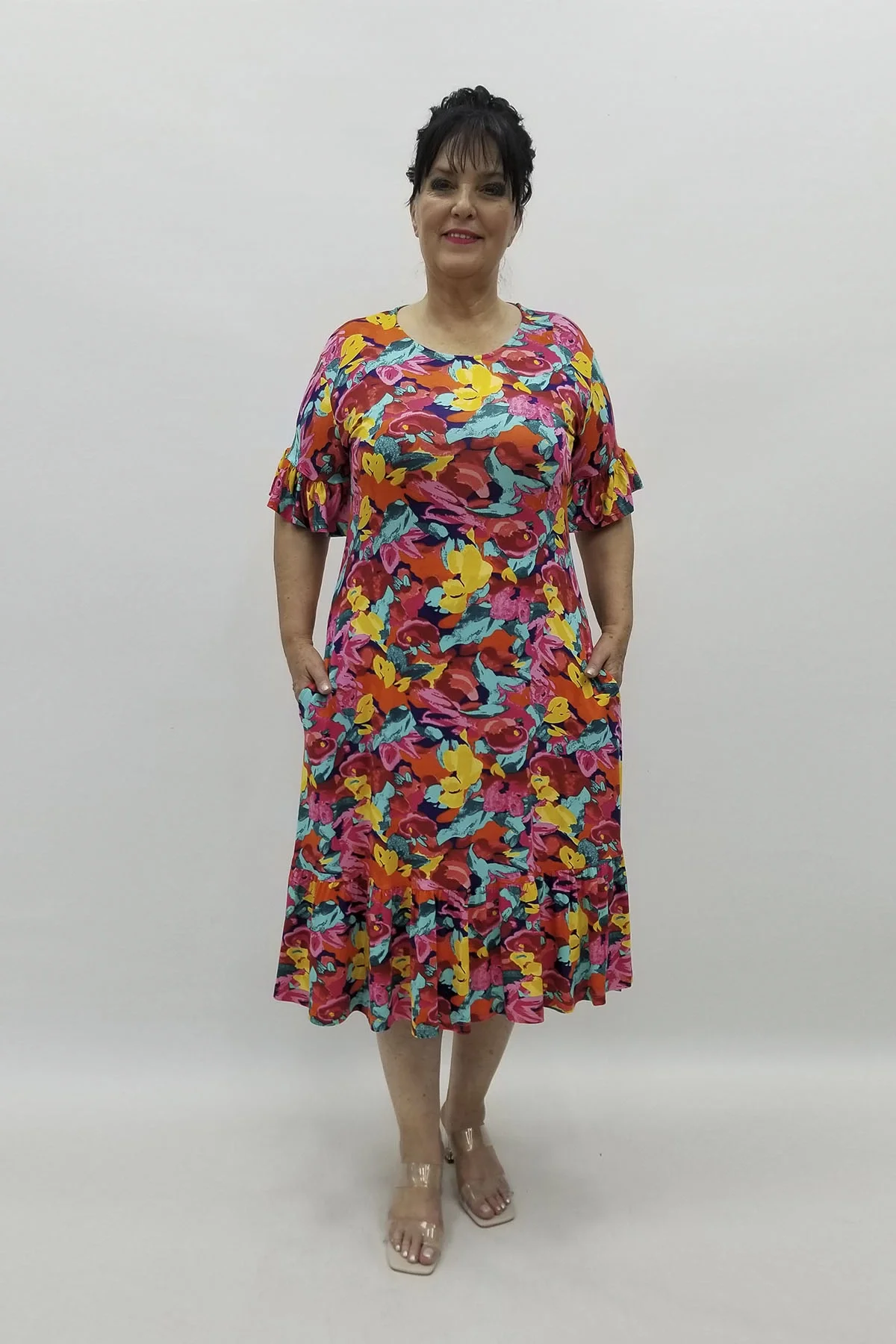 Miraggio Büyük Beden Elbise 98746 ORJİNAL