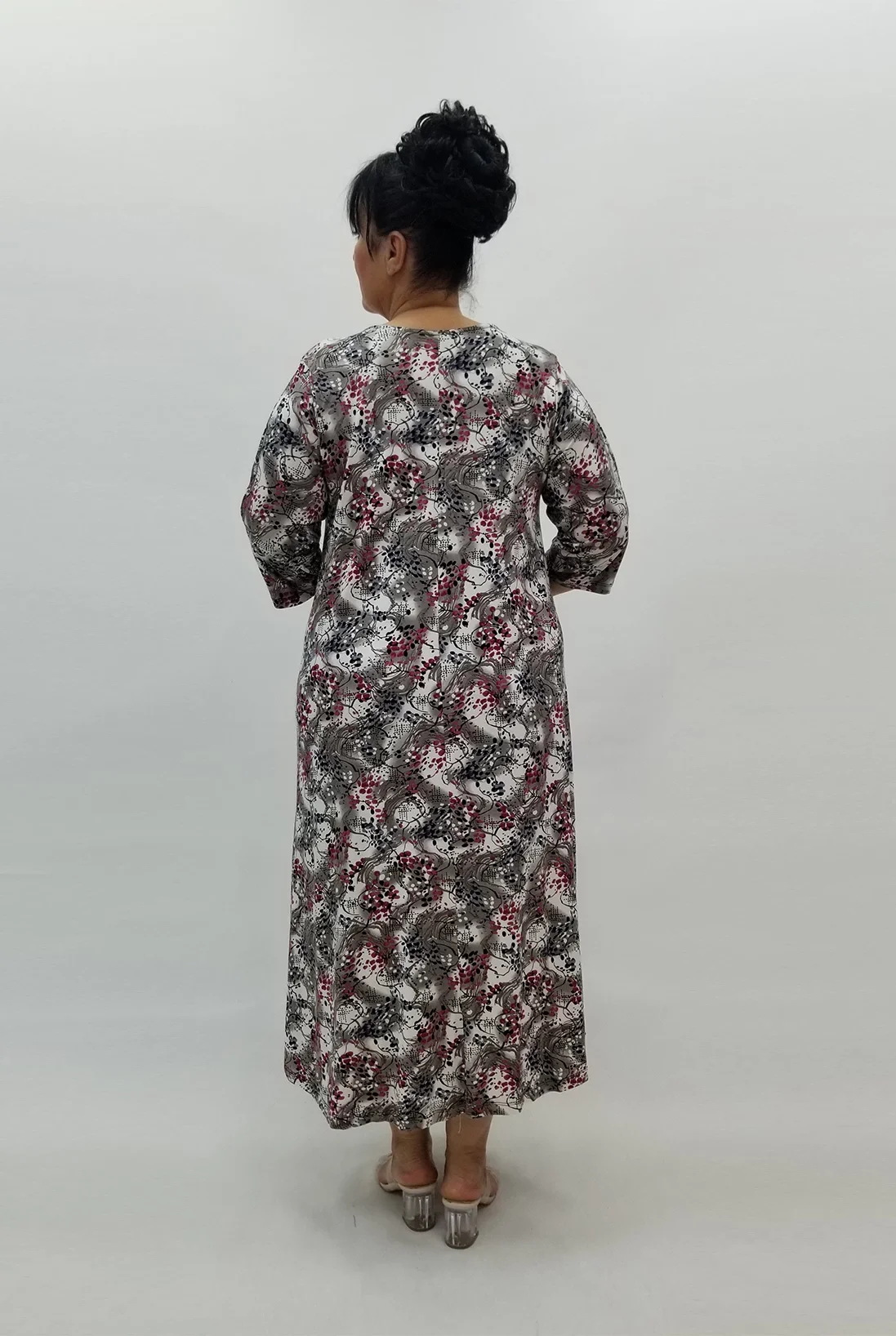 Miraggio Büyük Beden Elbise 98821 BORDO