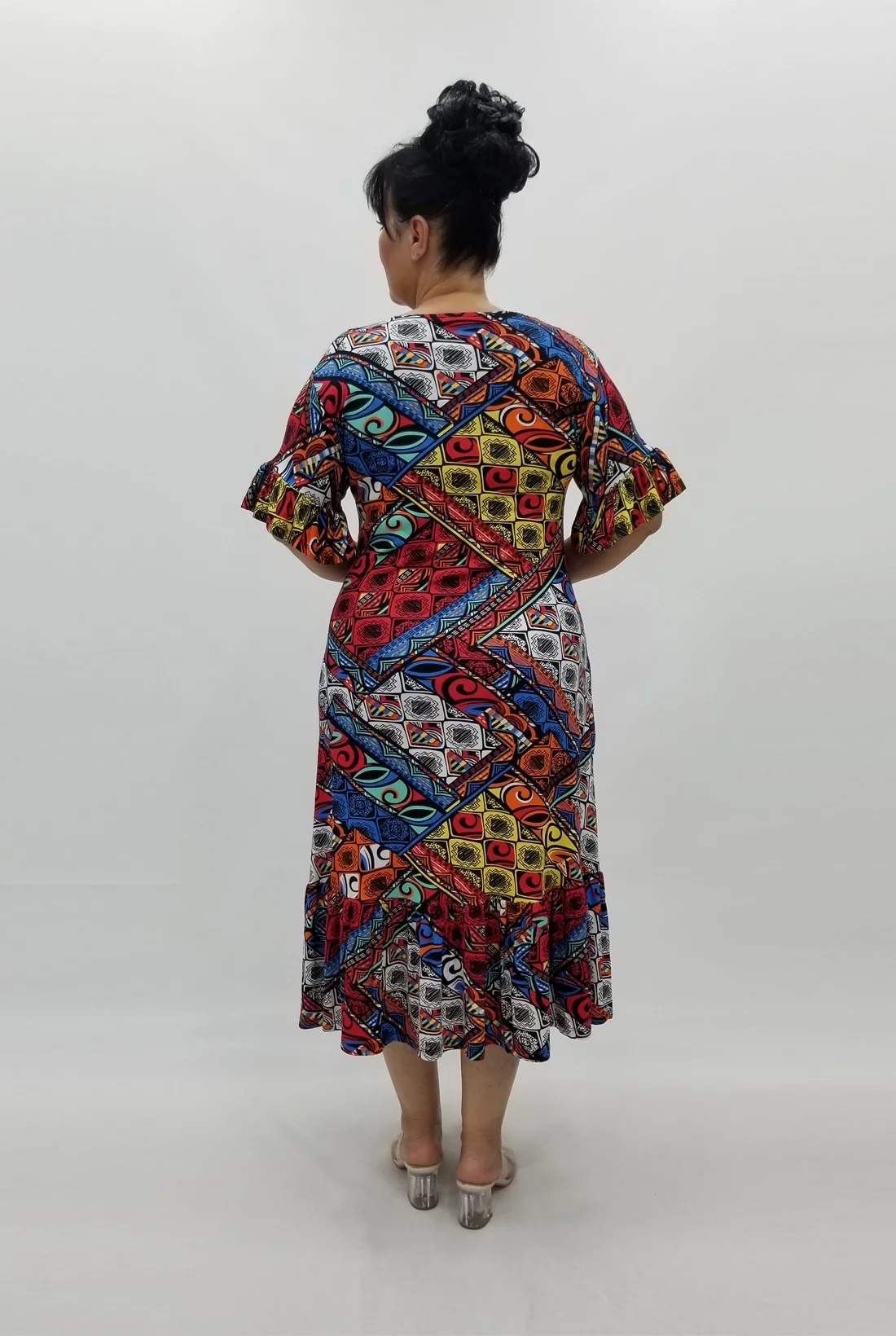 Miraggio Büyük Beden Elbise 98835 KIRMIZI