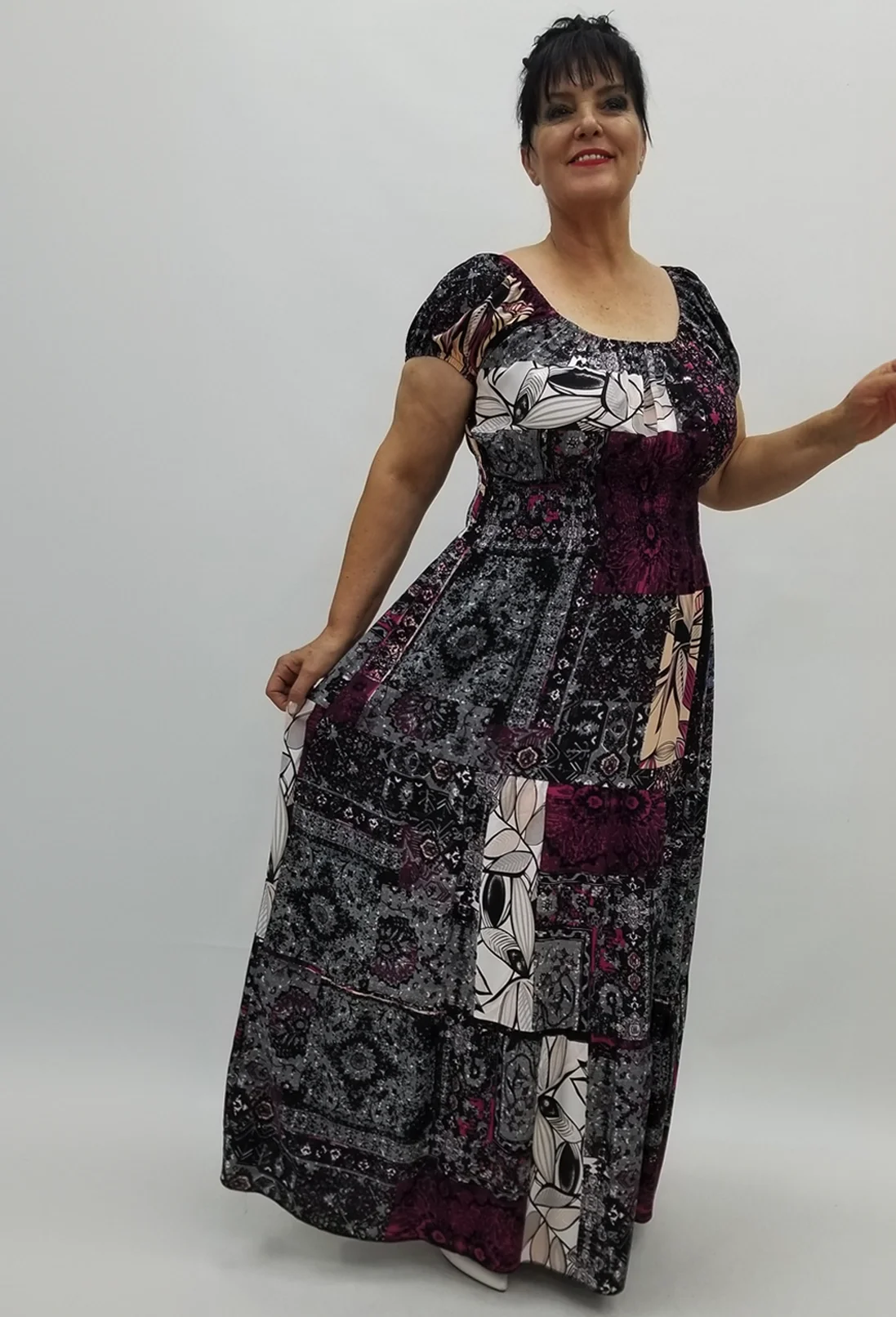 Miraggio Büyük Beden Elbise 98839 SİYAH