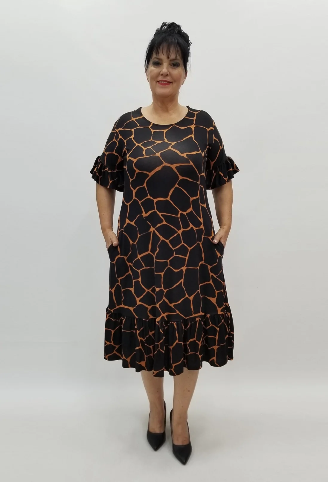 Miraggio Büyük Beden Elbise 98879 SİYAH