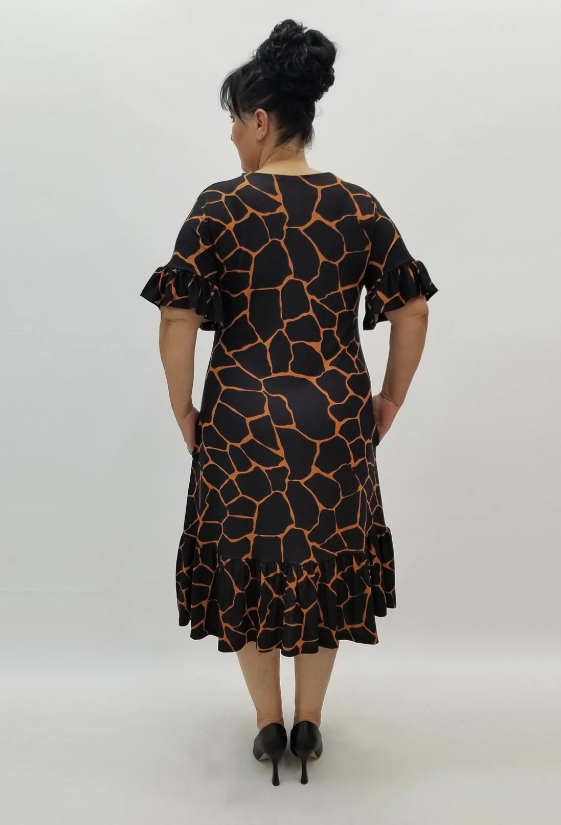 Miraggio Büyük Beden Elbise 98879 SİYAH