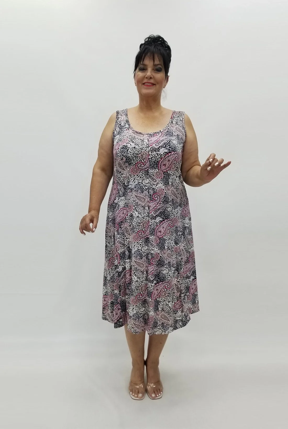 Miraggio Büyük Beden Elbise 98914 PEMBE