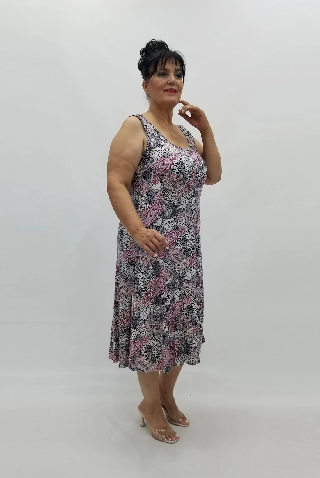 Miraggio Büyük Beden Elbise 98914 PEMBE