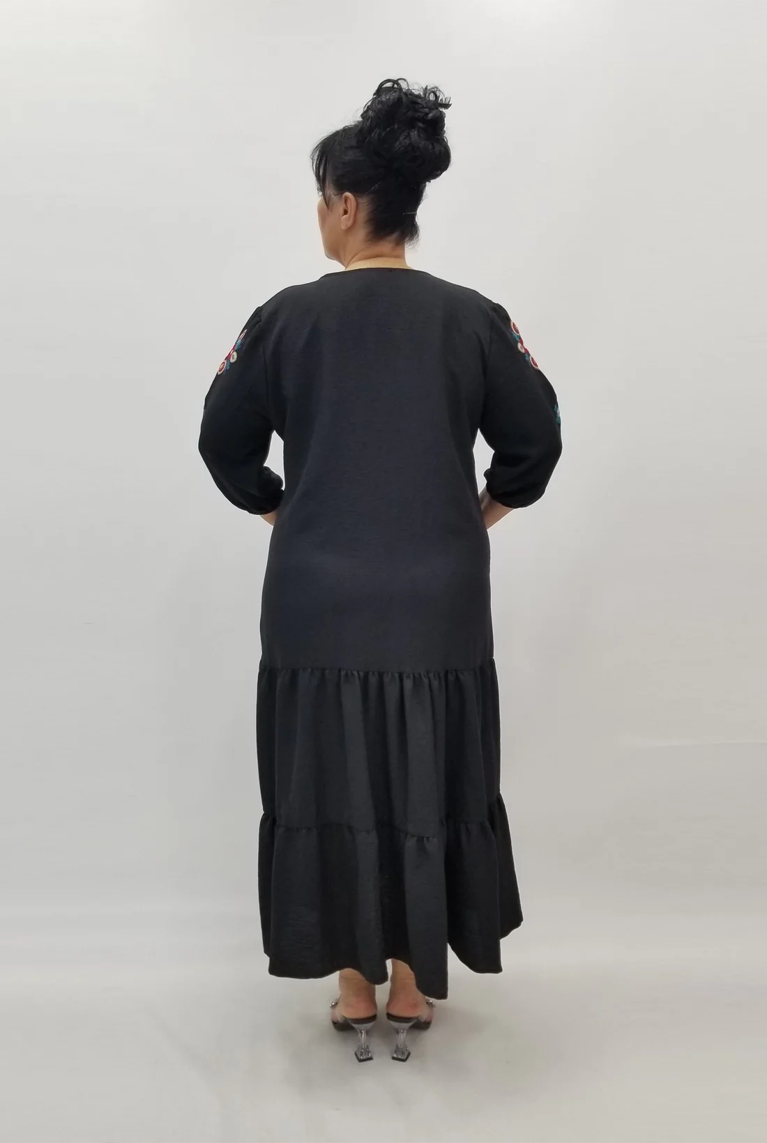 Miraggio Büyük Beden Elbise 98943 SİYAH