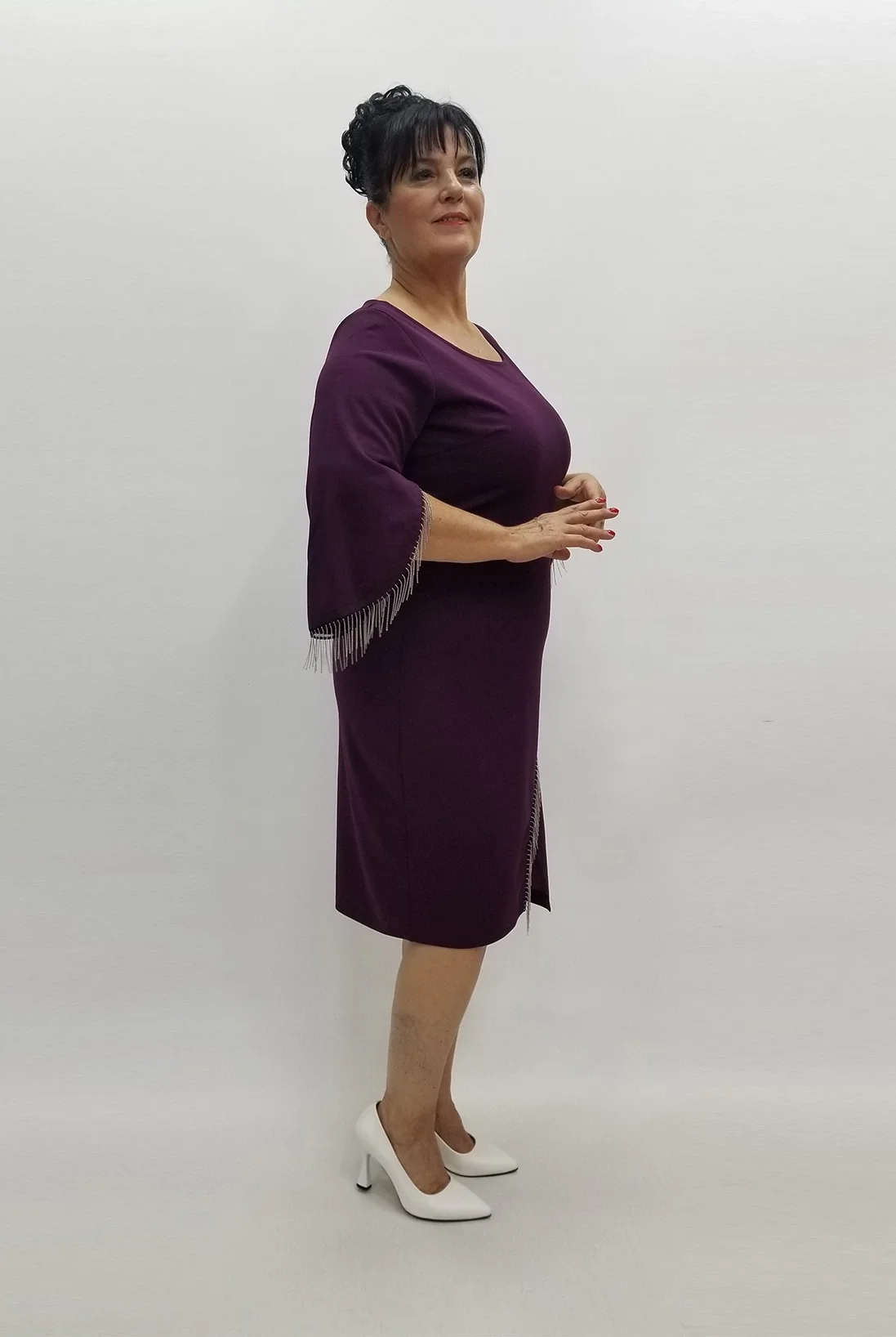 Miraggio Büyük Beden Elbise 99024 MÜRDÜM