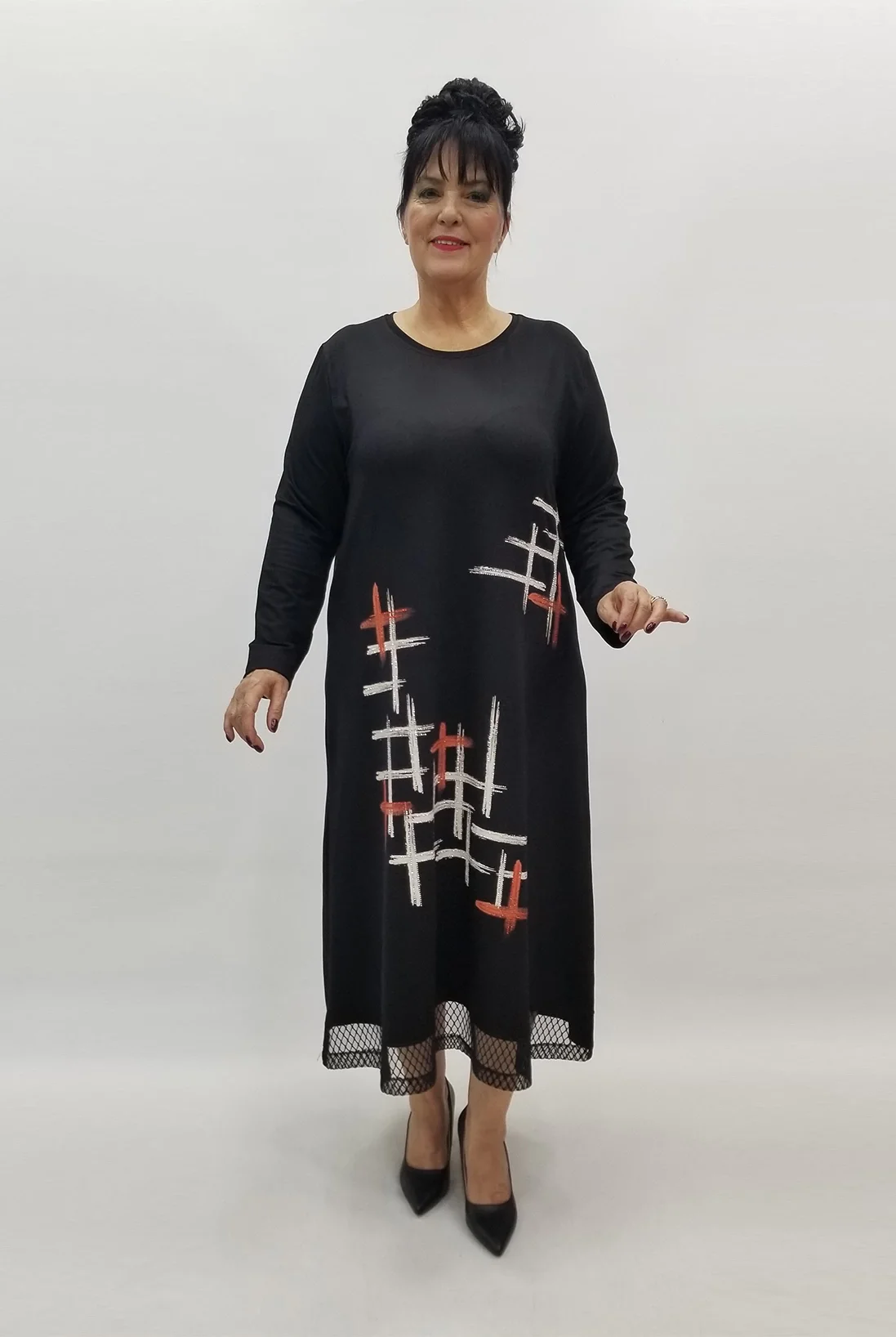 Miraggio Büyük Beden Elbise 99099 SİYAH