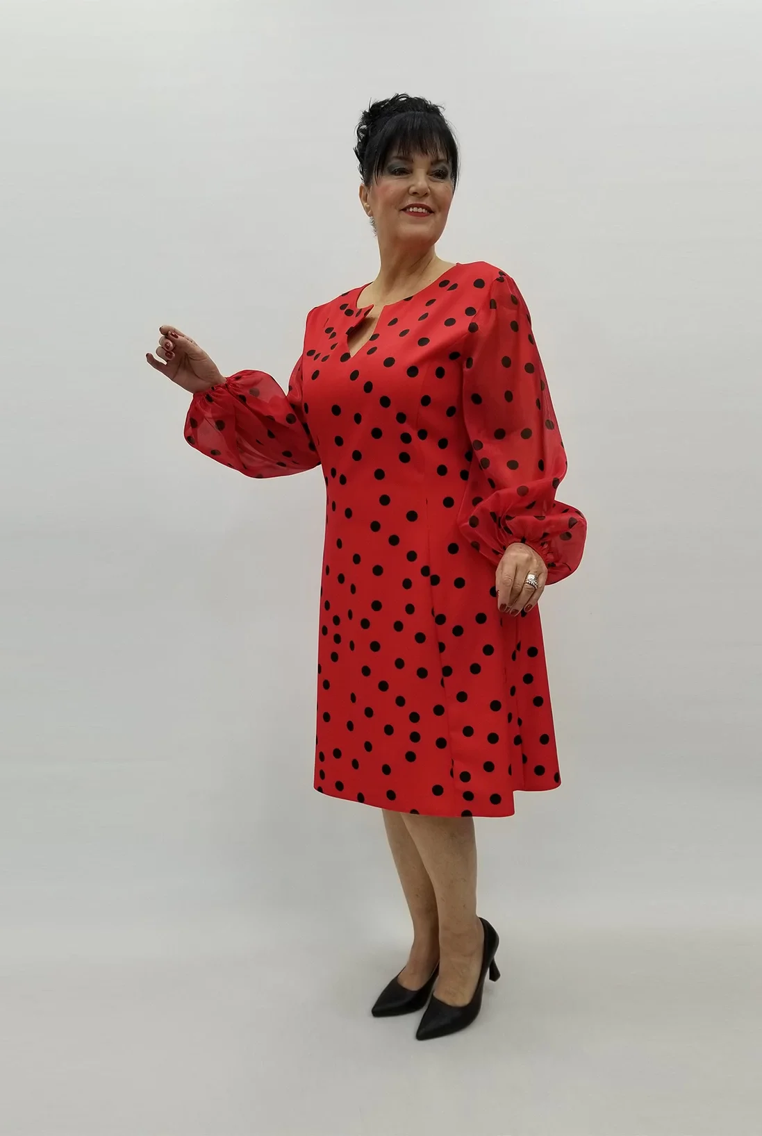 Miraggio Büyük Beden Elbise 99194 KIRMIZI