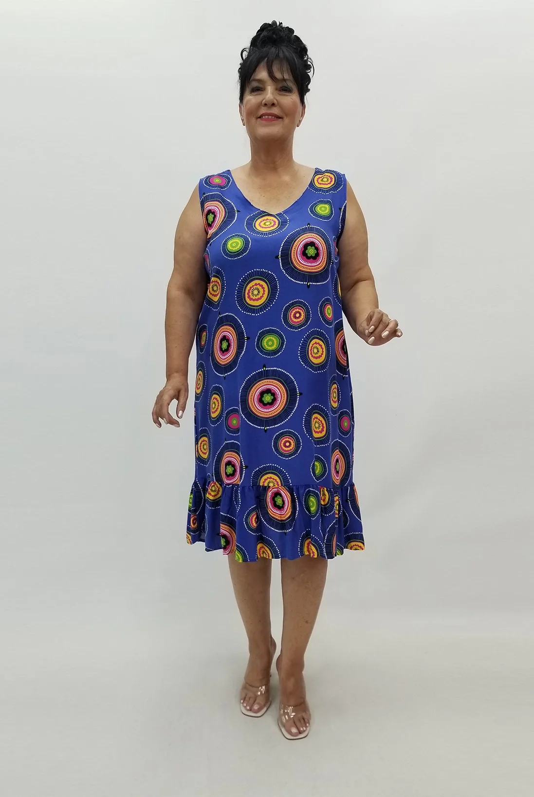 Miraggio Büyük Beden Elbise 99218 LACİVERT