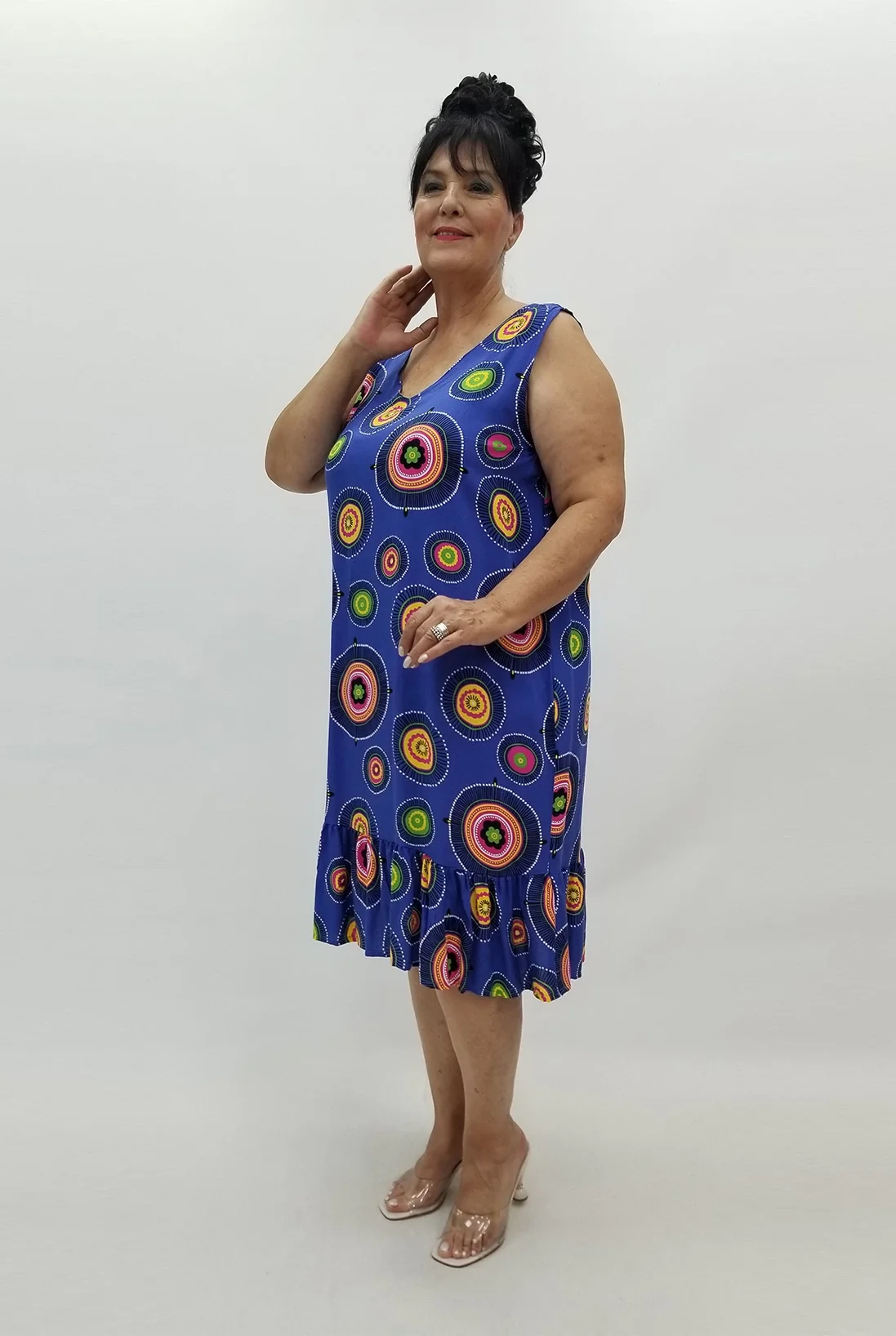 Miraggio Büyük Beden Elbise 99218 LACİVERT