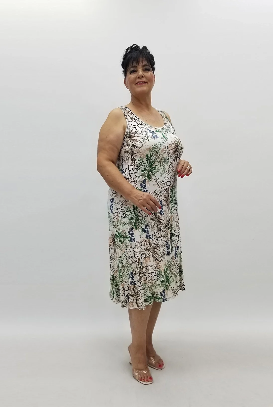 Miraggio Büyük Beden Elbise 99220 YEŞİL