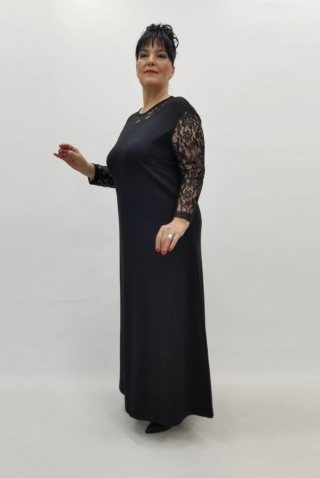 Miraggio Büyük Beden Elbise 99428 SİYAH