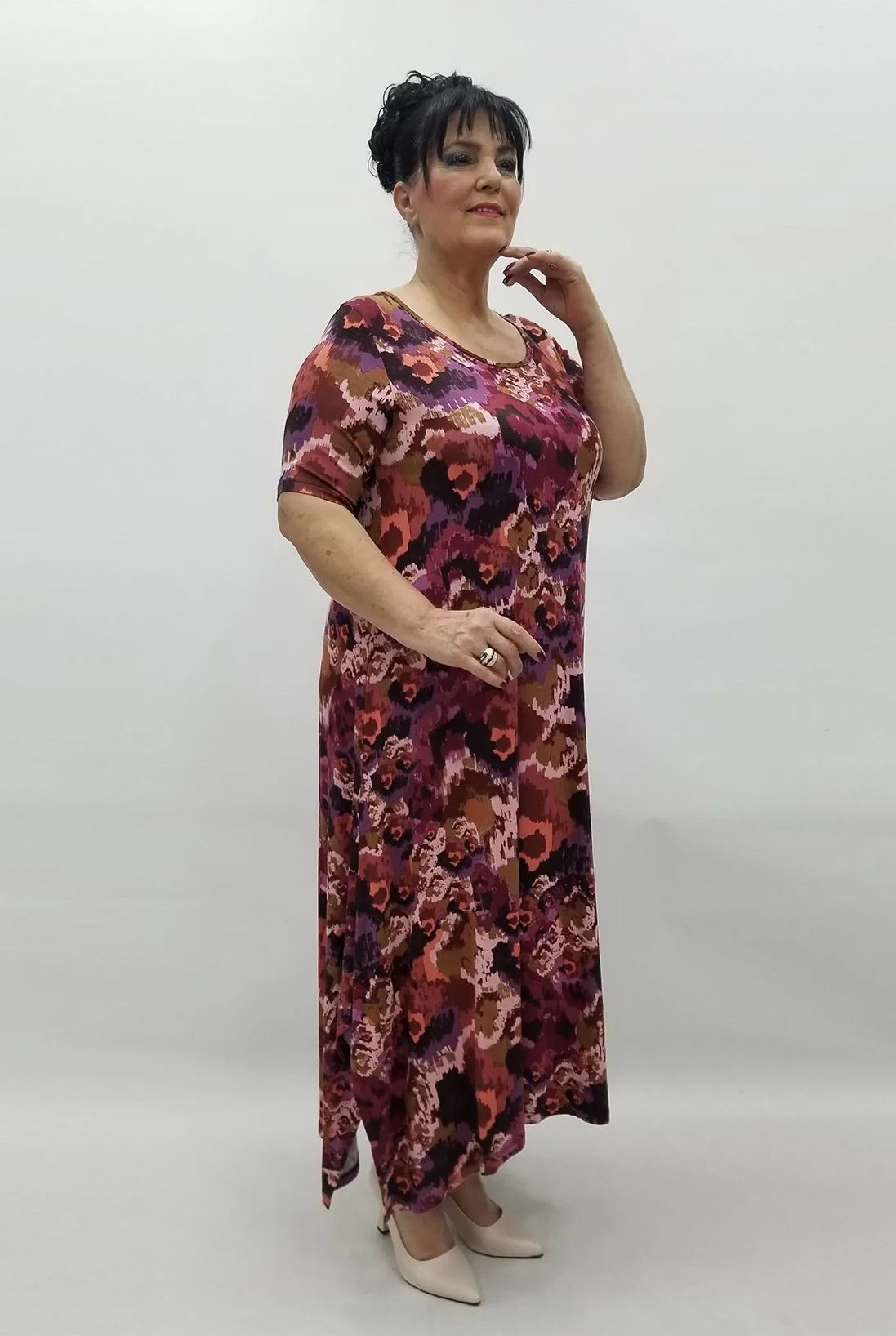 Miraggio Büyük Beden Elbise 99530 MOR