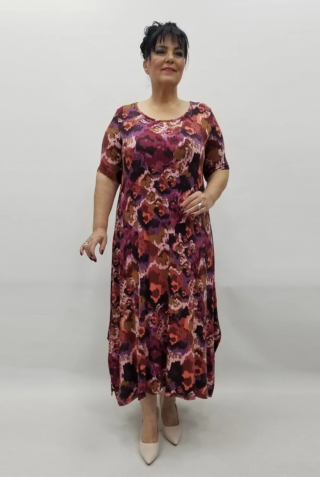 Miraggio Büyük Beden Elbise 99530 MOR