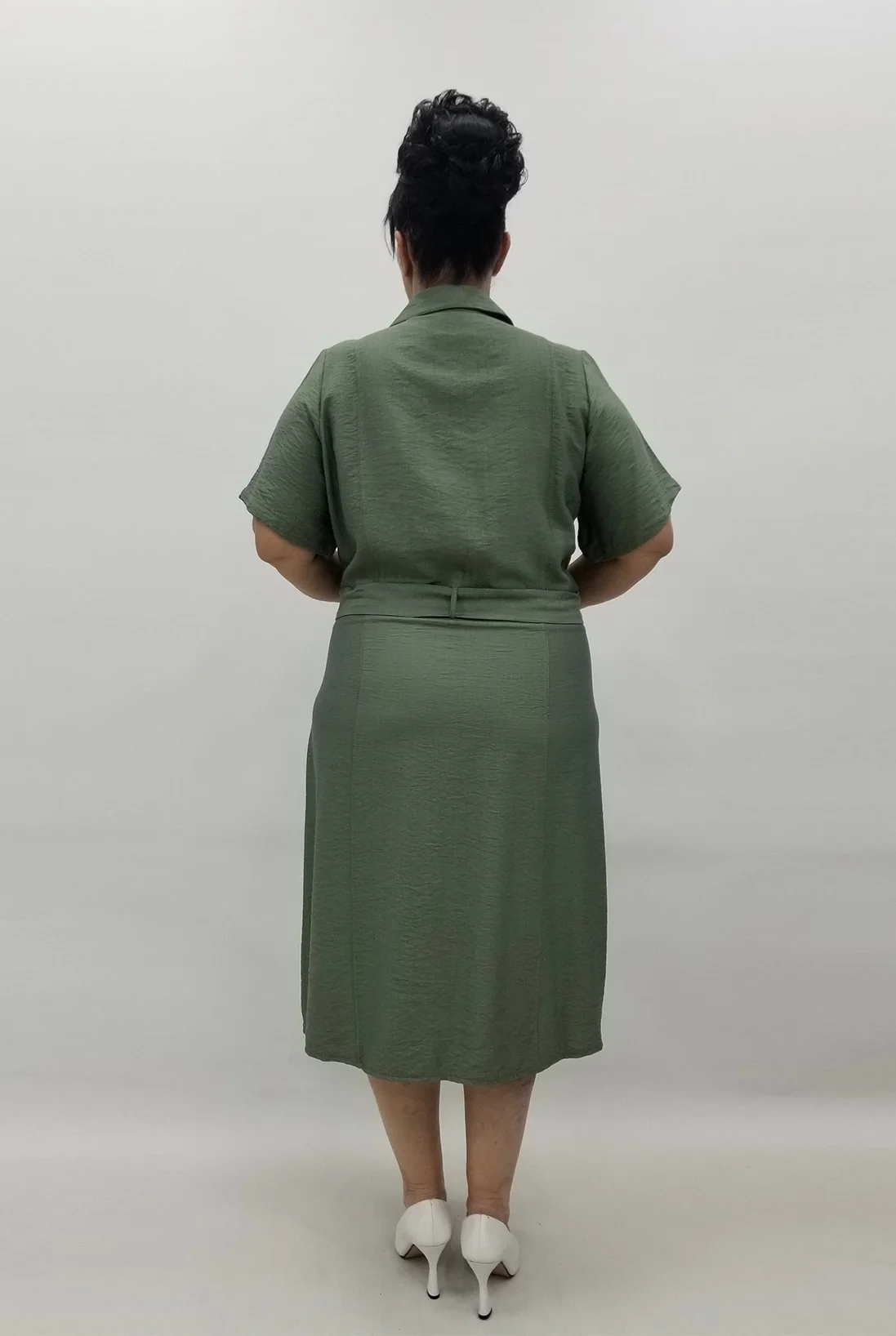 Miraggio Büyük Beden Elbise 99540 HAKİ