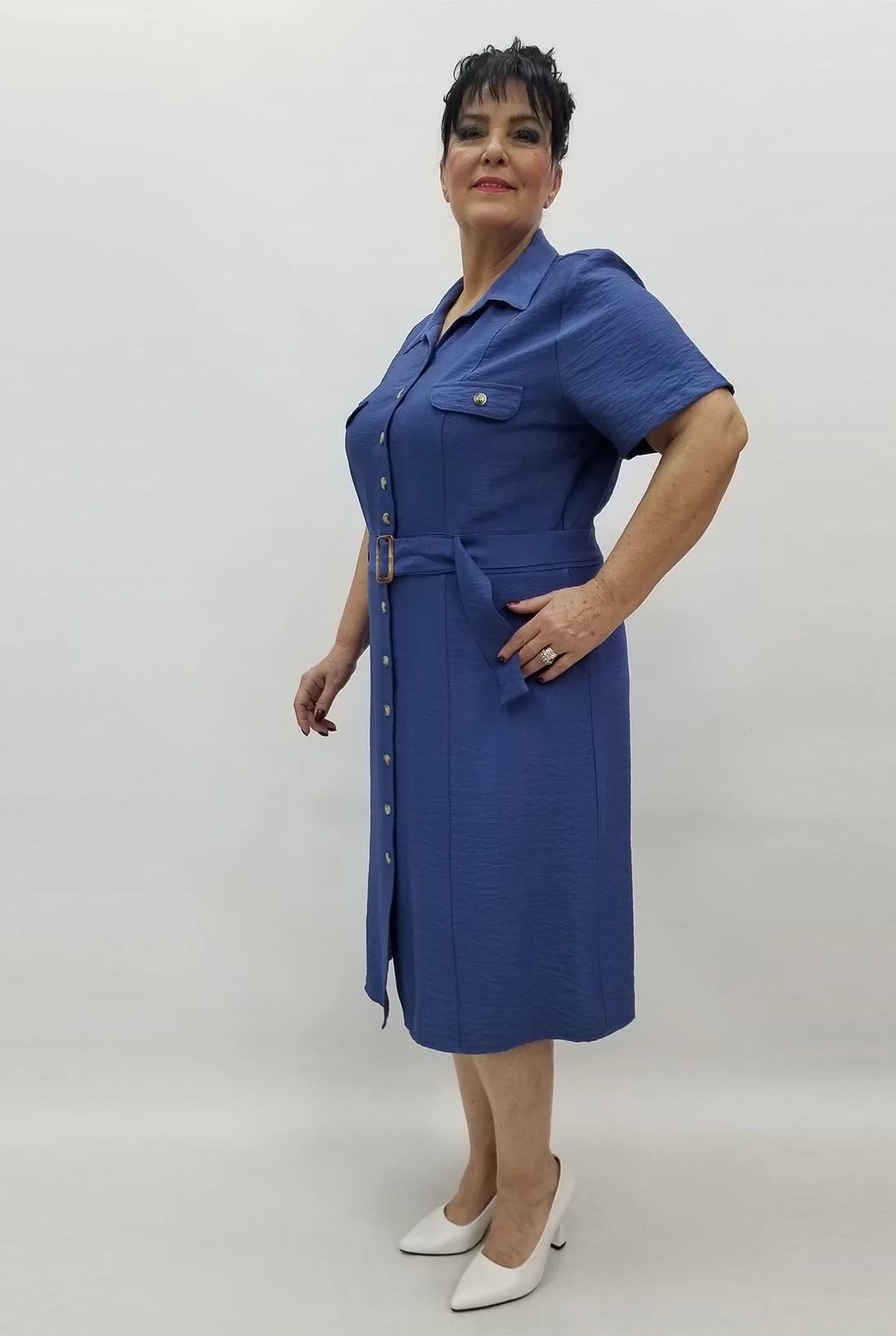 Miraggio Büyük Beden Elbise 99540 İNDİGO