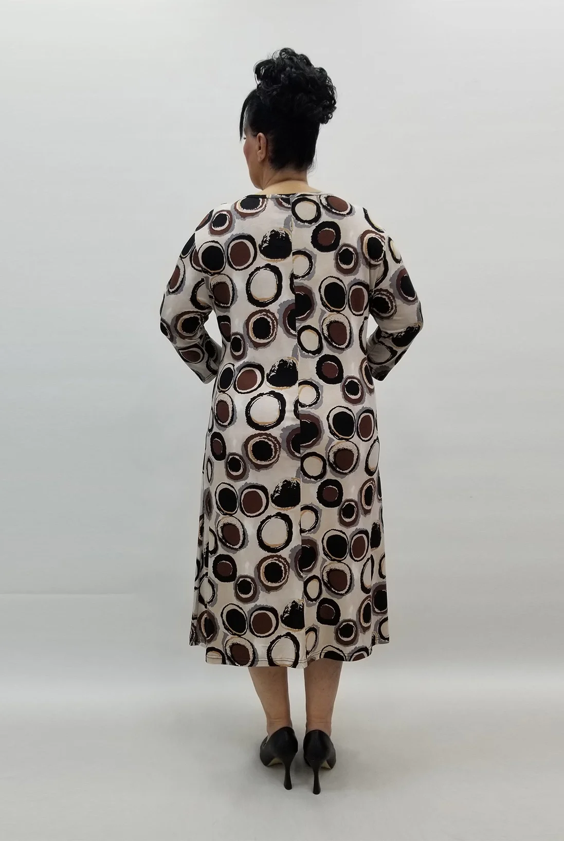 Miraggio Büyük Beden Elbise 99577 KAHVE