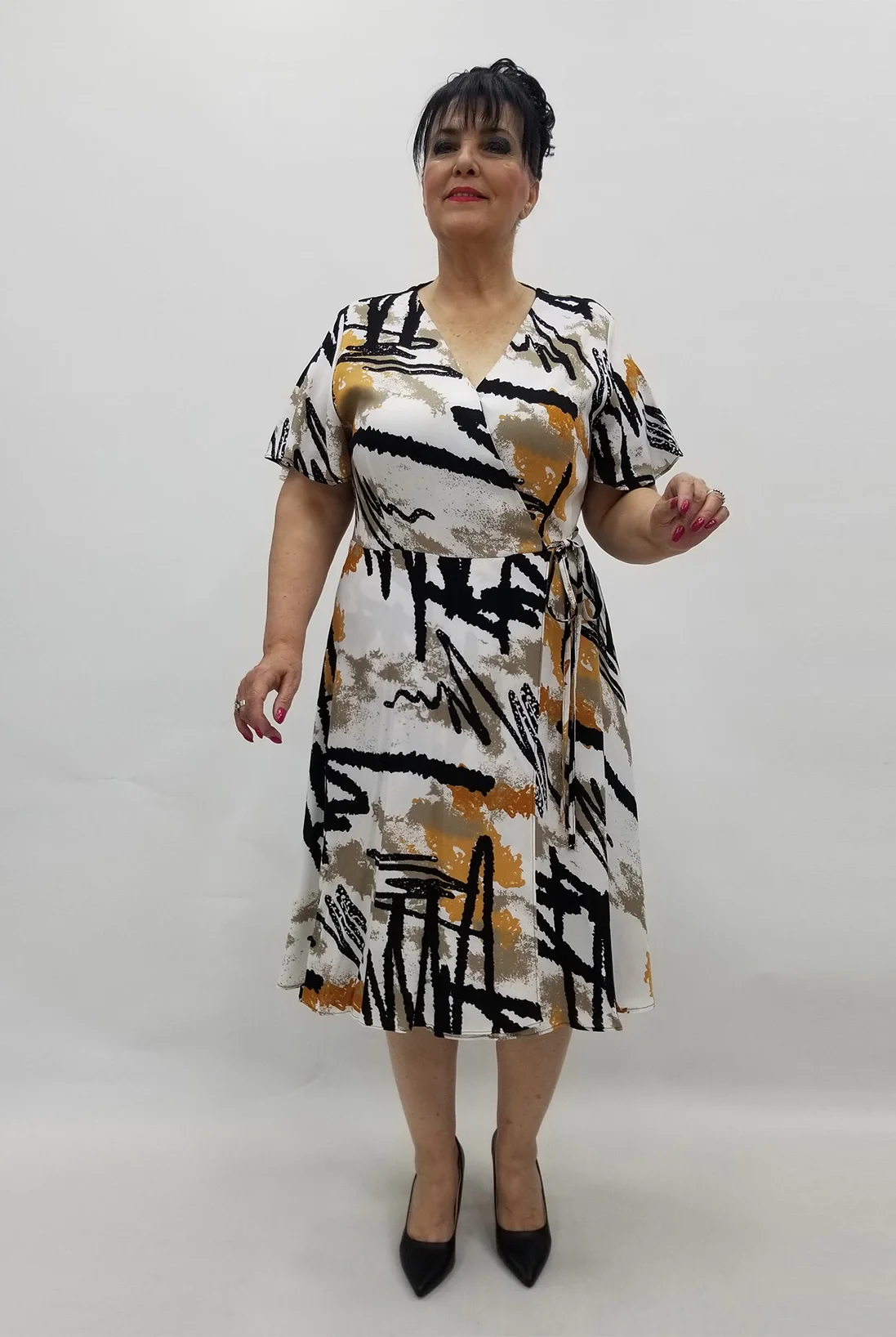 Miraggio Büyük Beden Elbise 99639 TABA