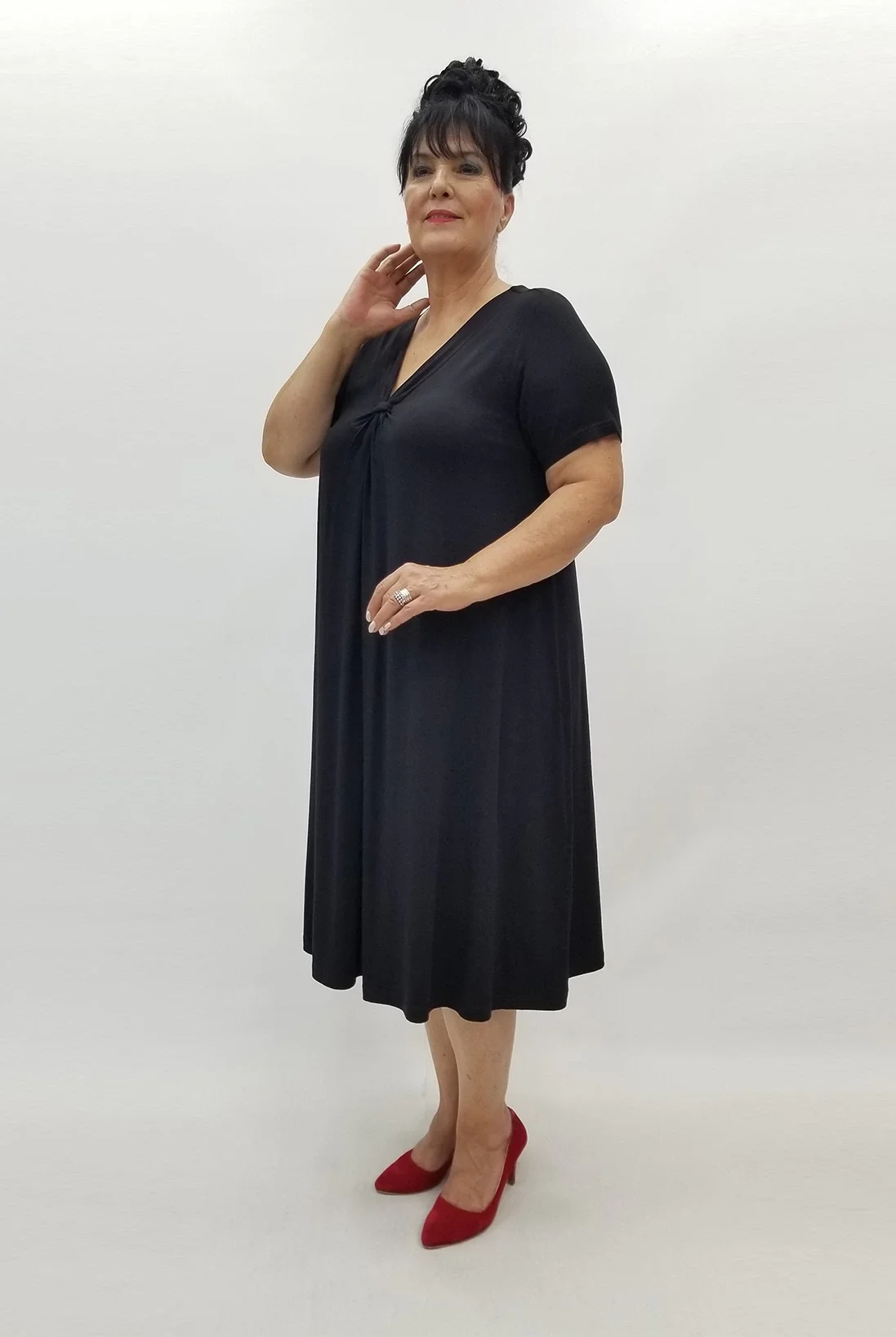 Miraggio Büyük Beden Elbise 99654 SİYAH