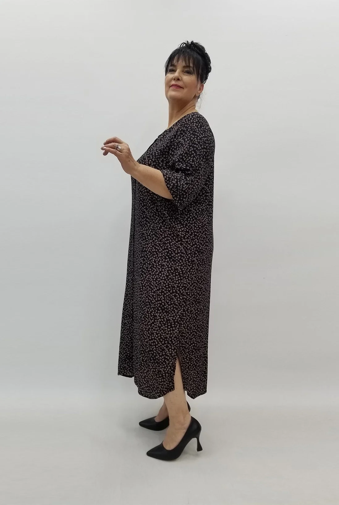 Miraggio Büyük Beden Elbise 99713 SİYAH