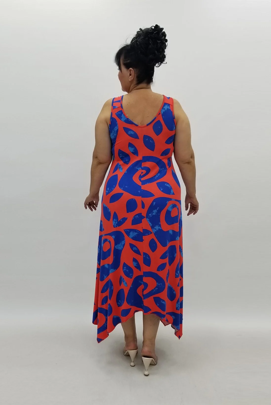 Miraggio Büyük Beden Elbise 99798 NAR ÇİÇEĞİ