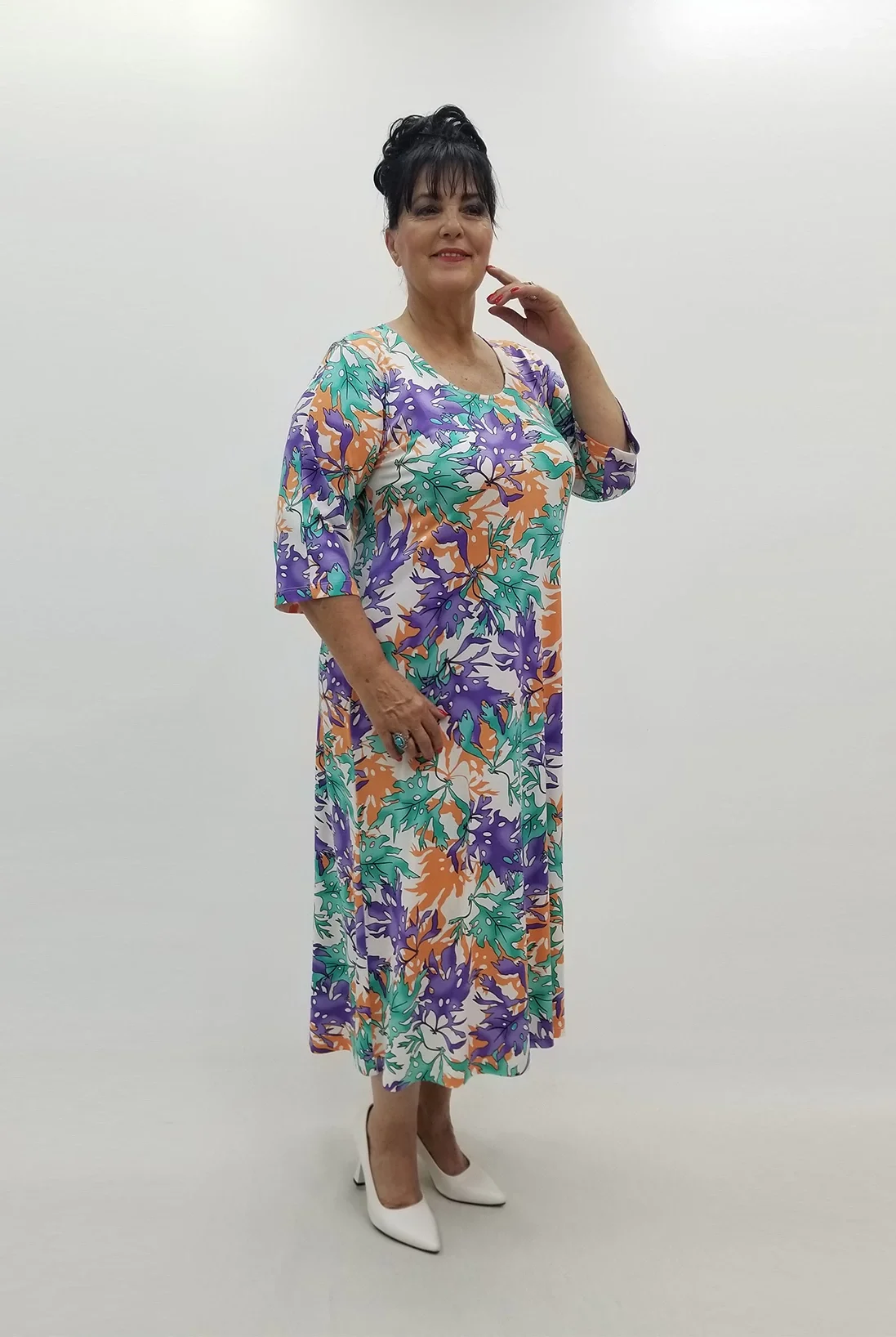 Miraggio Büyük Beden Elbise 99809 MOR