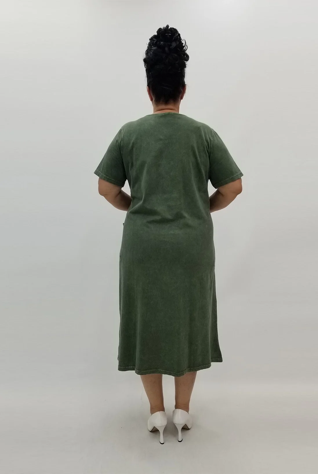 Miraggio Büyük Beden Elbise 99816 HAKİ