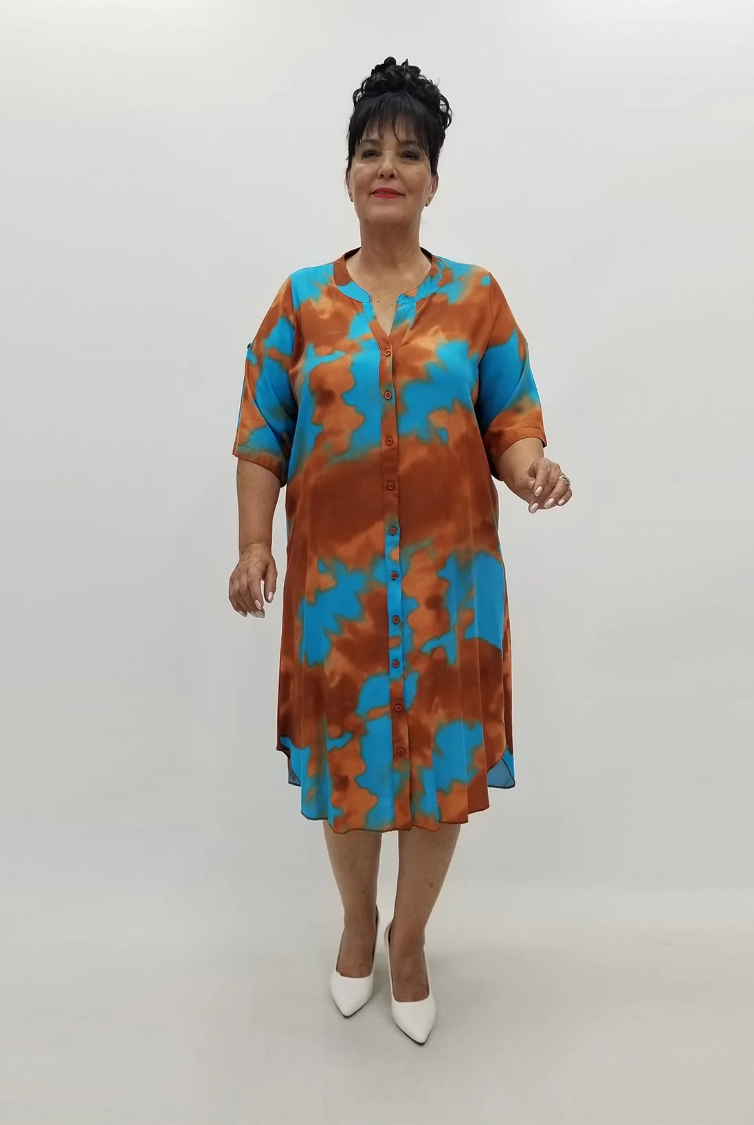 Miraggio Büyük Beden Elbise 99819 TABA