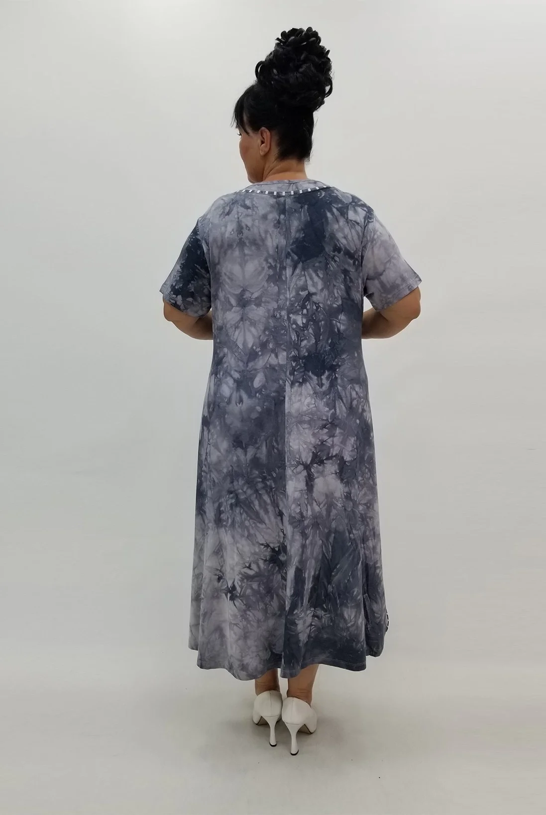 Miraggio Büyük Beden Elbise 99861 GRİ