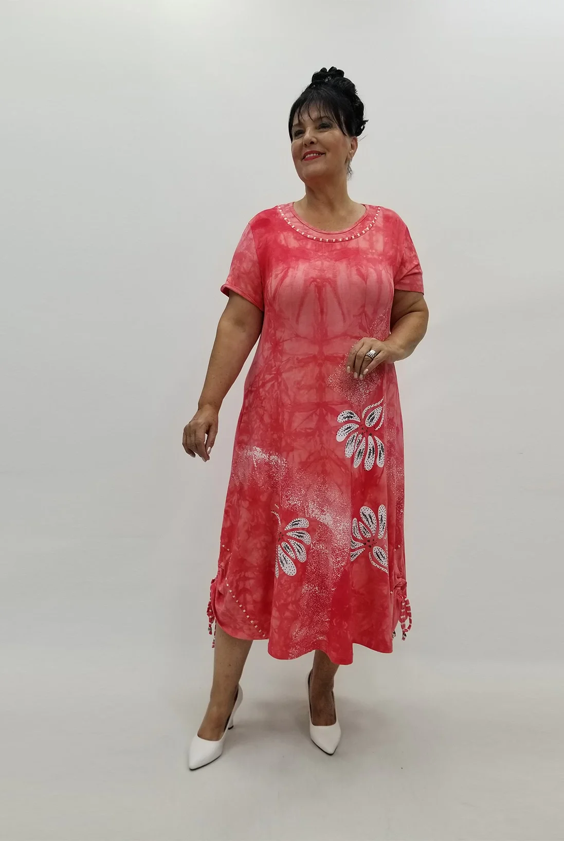 Miraggio Büyük Beden Elbise 99861 MERCAN