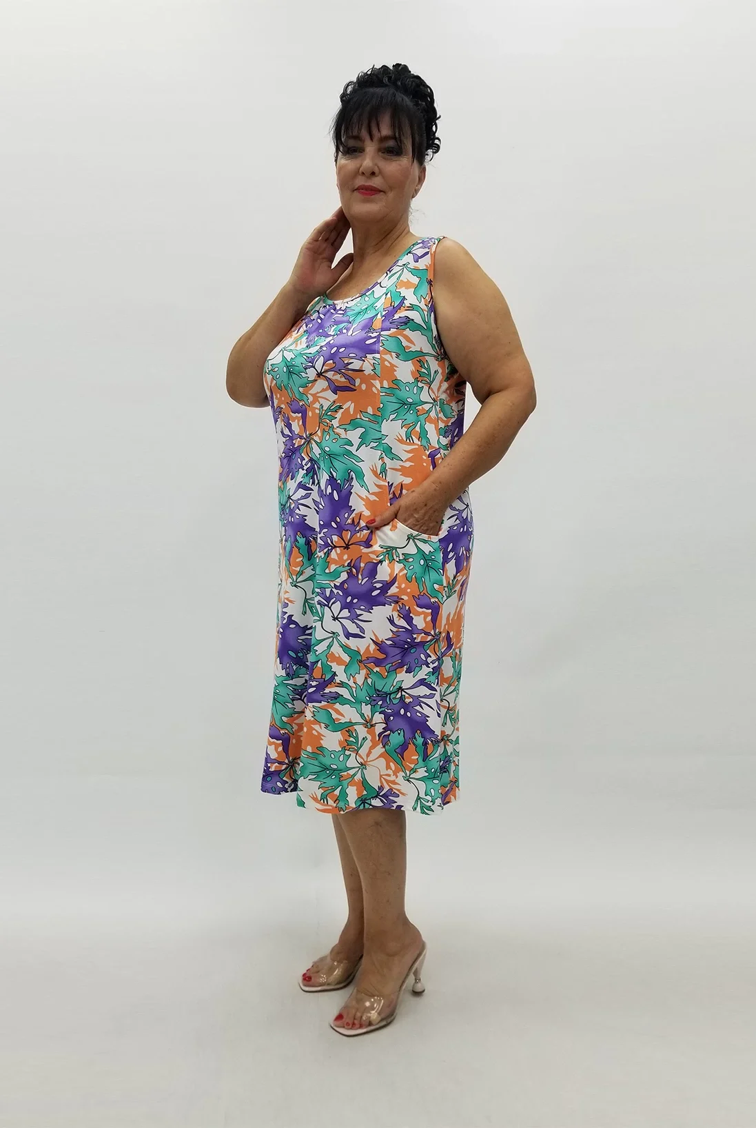 Miraggio Büyük Beden Elbise 99886 MOR