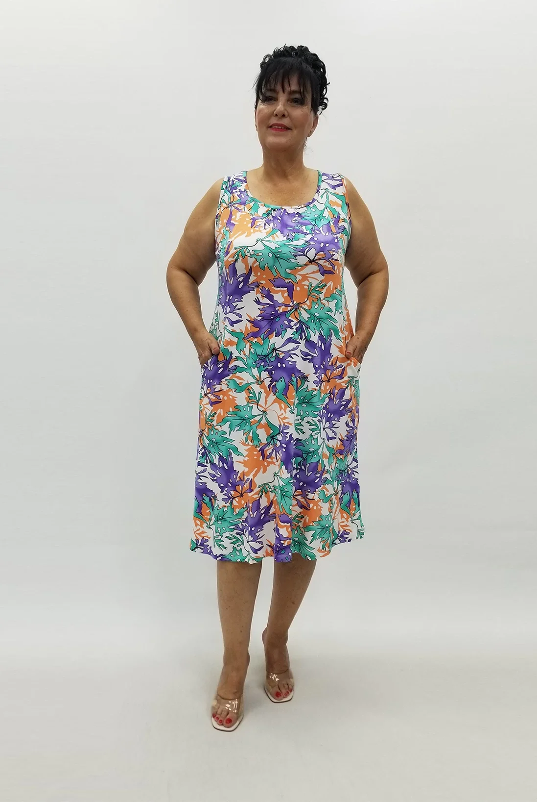 Miraggio Büyük Beden Elbise 99886 MOR